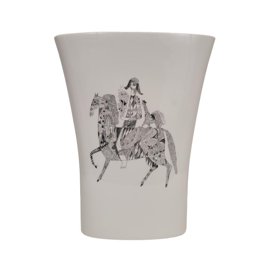 Rosenthal Alemania Jarrón blanco diseño Kuno Fischer Studio Line Argent en venta 8