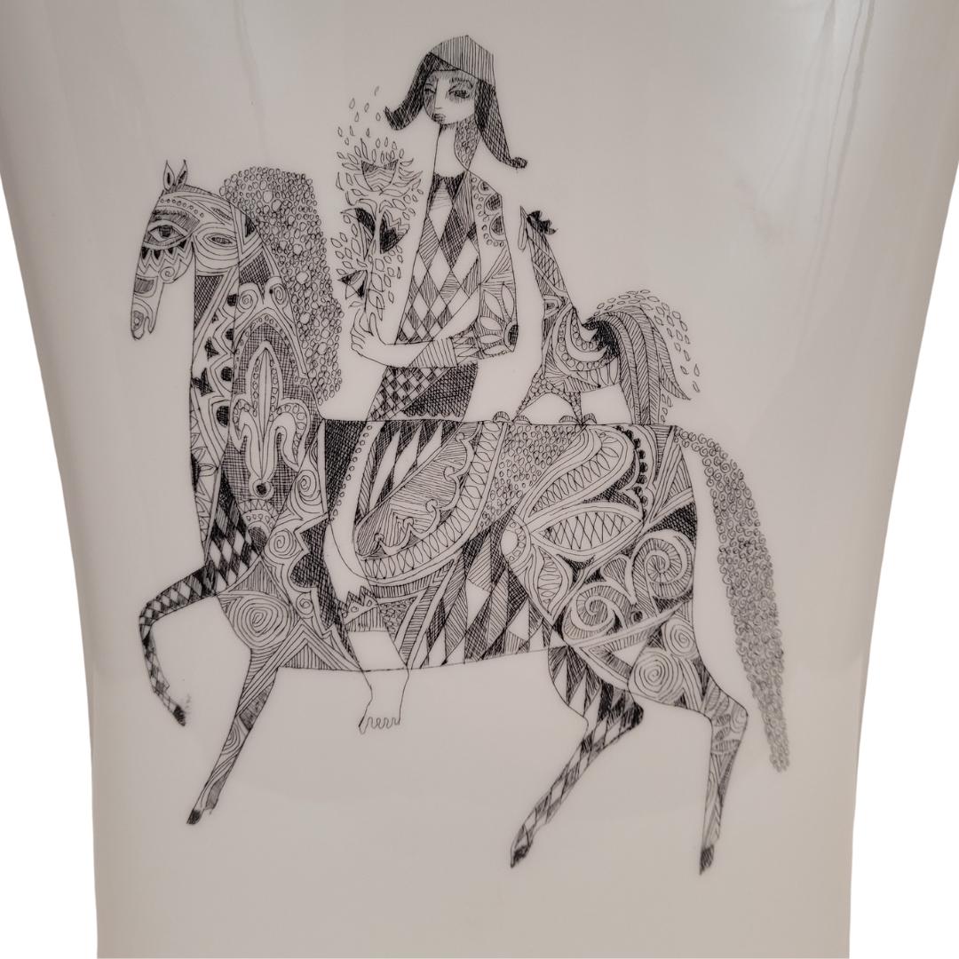 Rosenthal Alemania Jarrón blanco diseño Kuno Fischer Studio Line Argent en venta 9