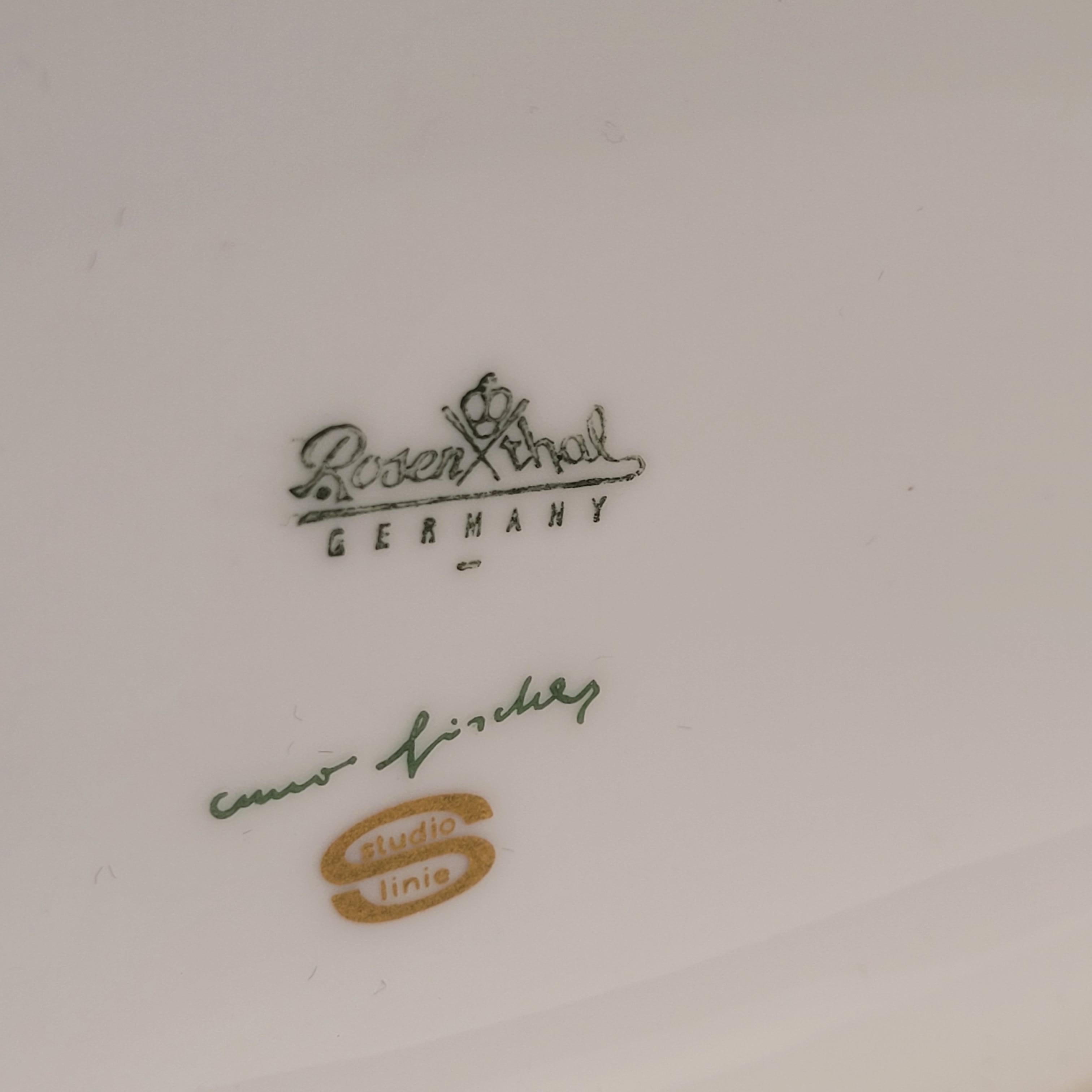 Rosenthal Alemania Jarrón blanco diseño Kuno Fischer Studio Line Argent en venta 10