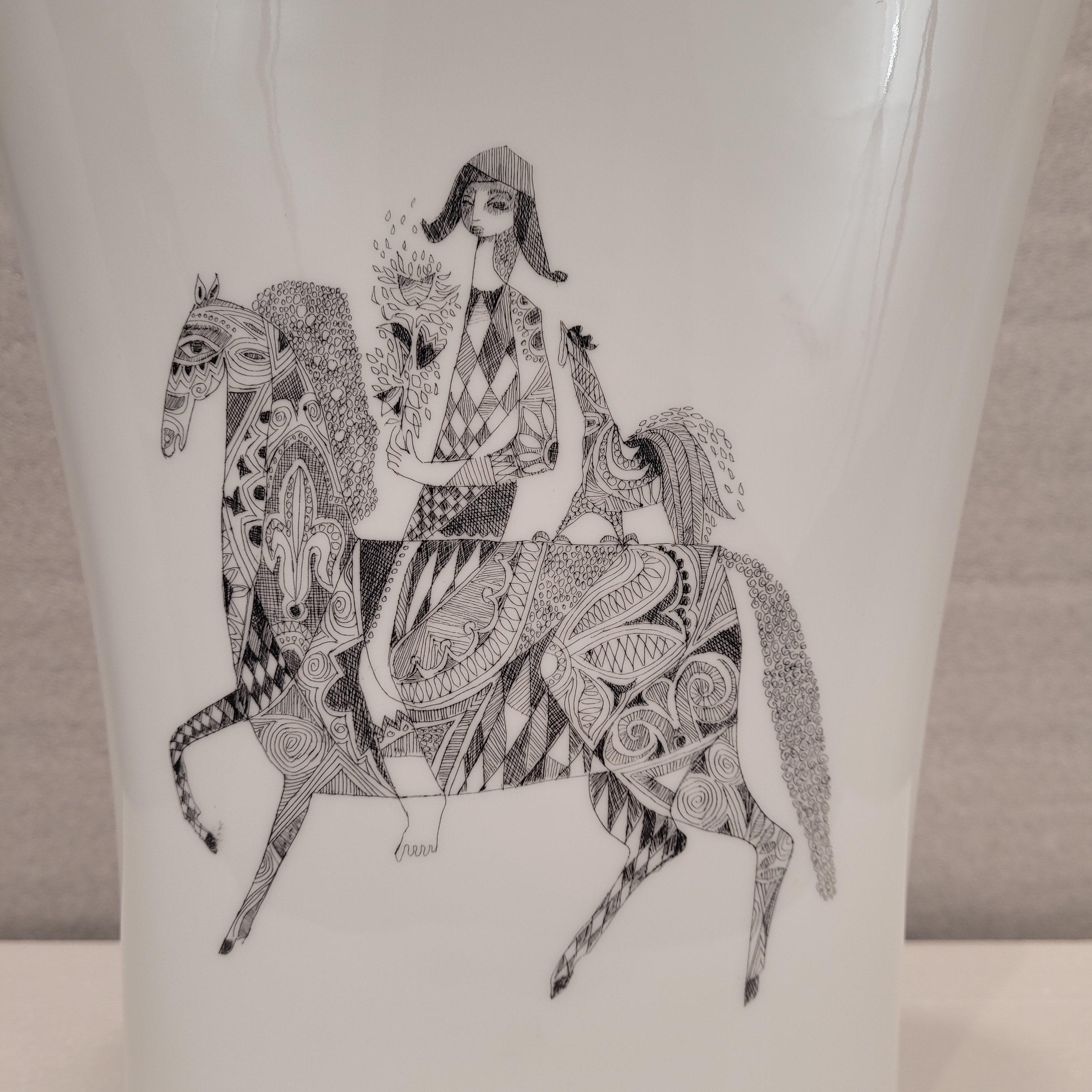 Rosenthal Alemania Jarrón blanco diseño Kuno Fischer Studio Line Argent en venta 1