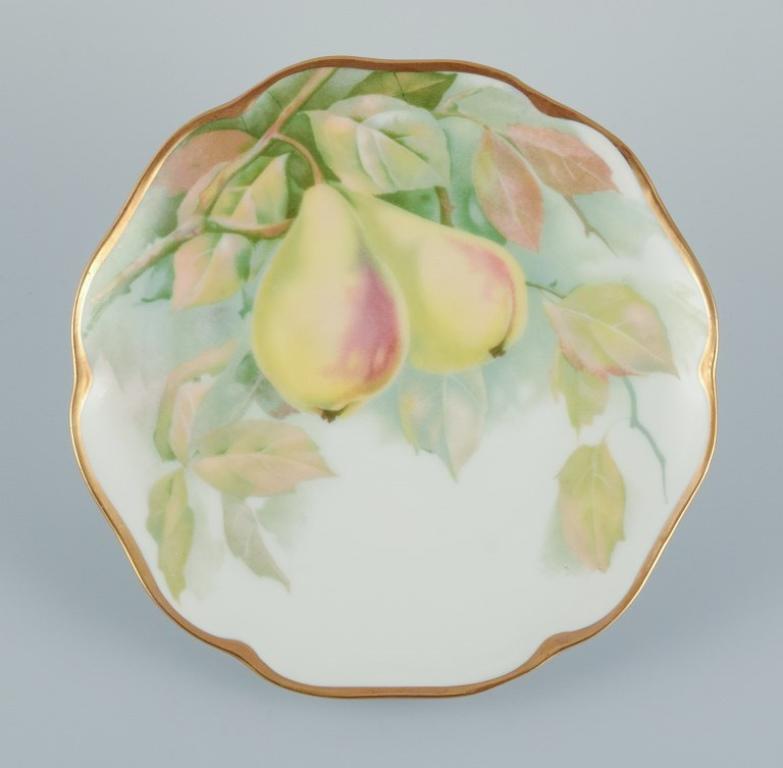 Mid-20th Century Rosenthal, Germany.Set of six porcelain plates with various fruit motifs.  For Sale