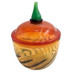 Vintage Rosenthal Glass Box with Chilly Pepper Shape from the 1980s