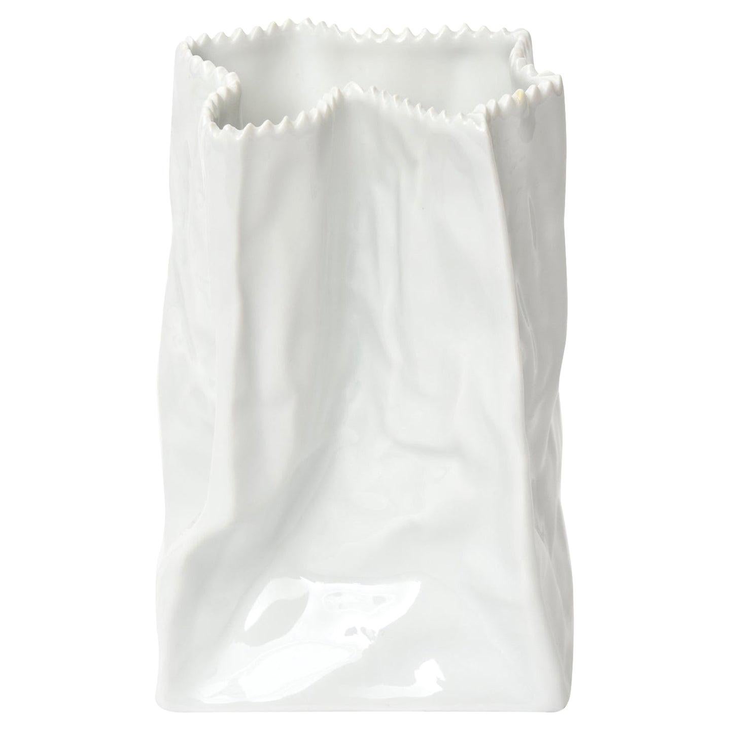 Rosenthal Crystal Paper Bag Glass Vase Vintage For Sale at 1stdibs