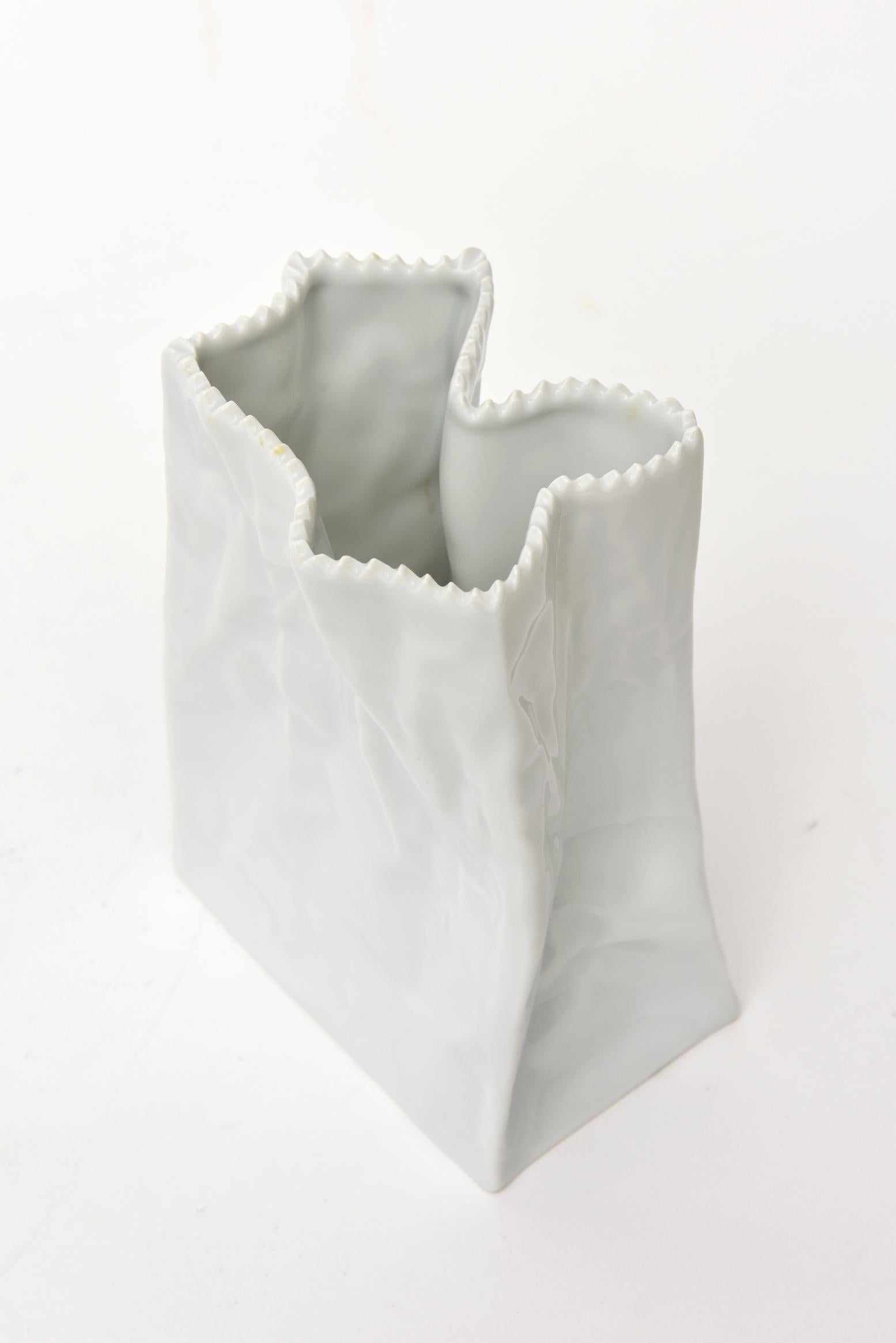 vintage rosenthal paper bag vase