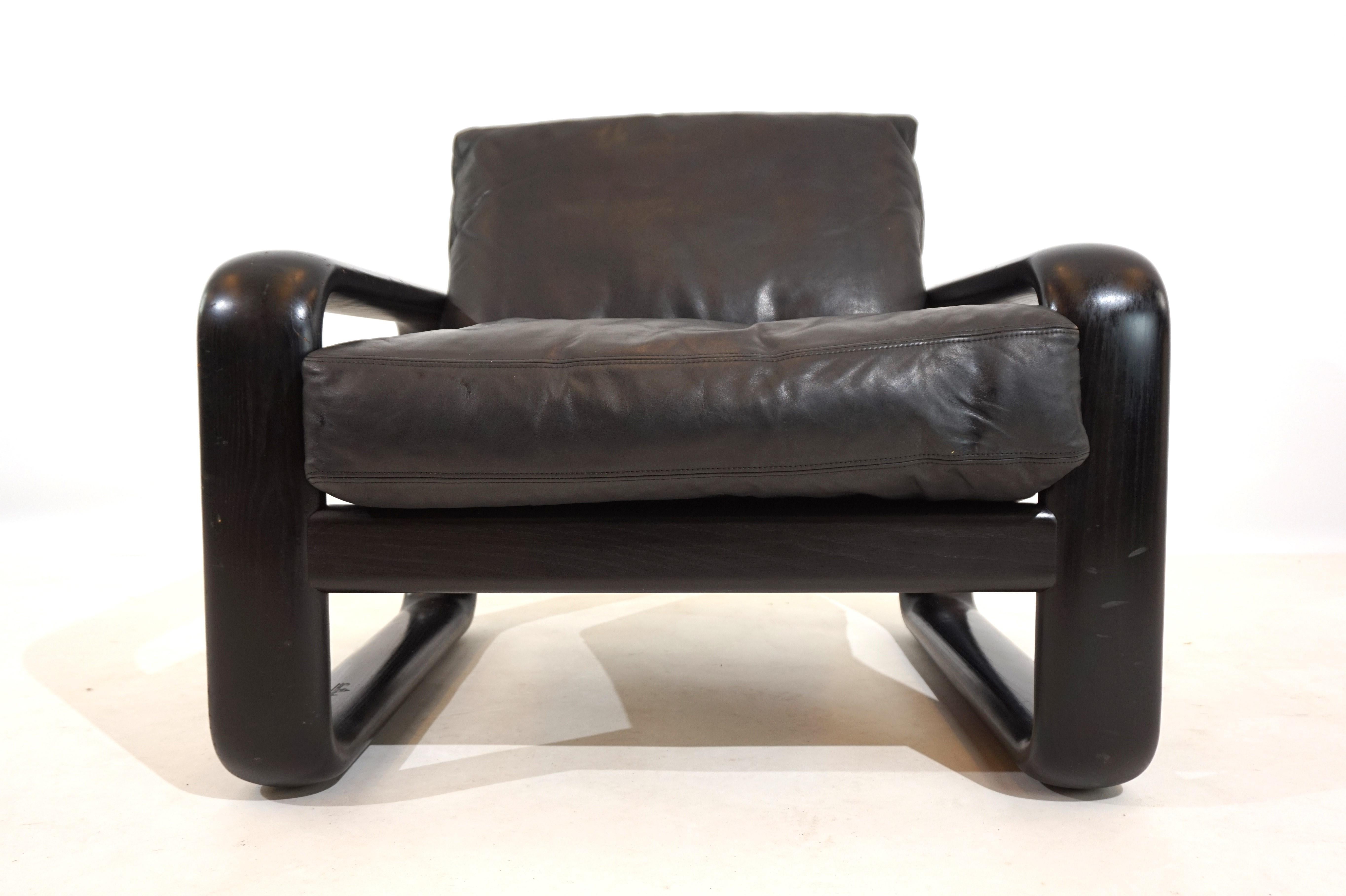Rosenthal Hombre leather armchair by Burkhard Vogtherr For Sale 11