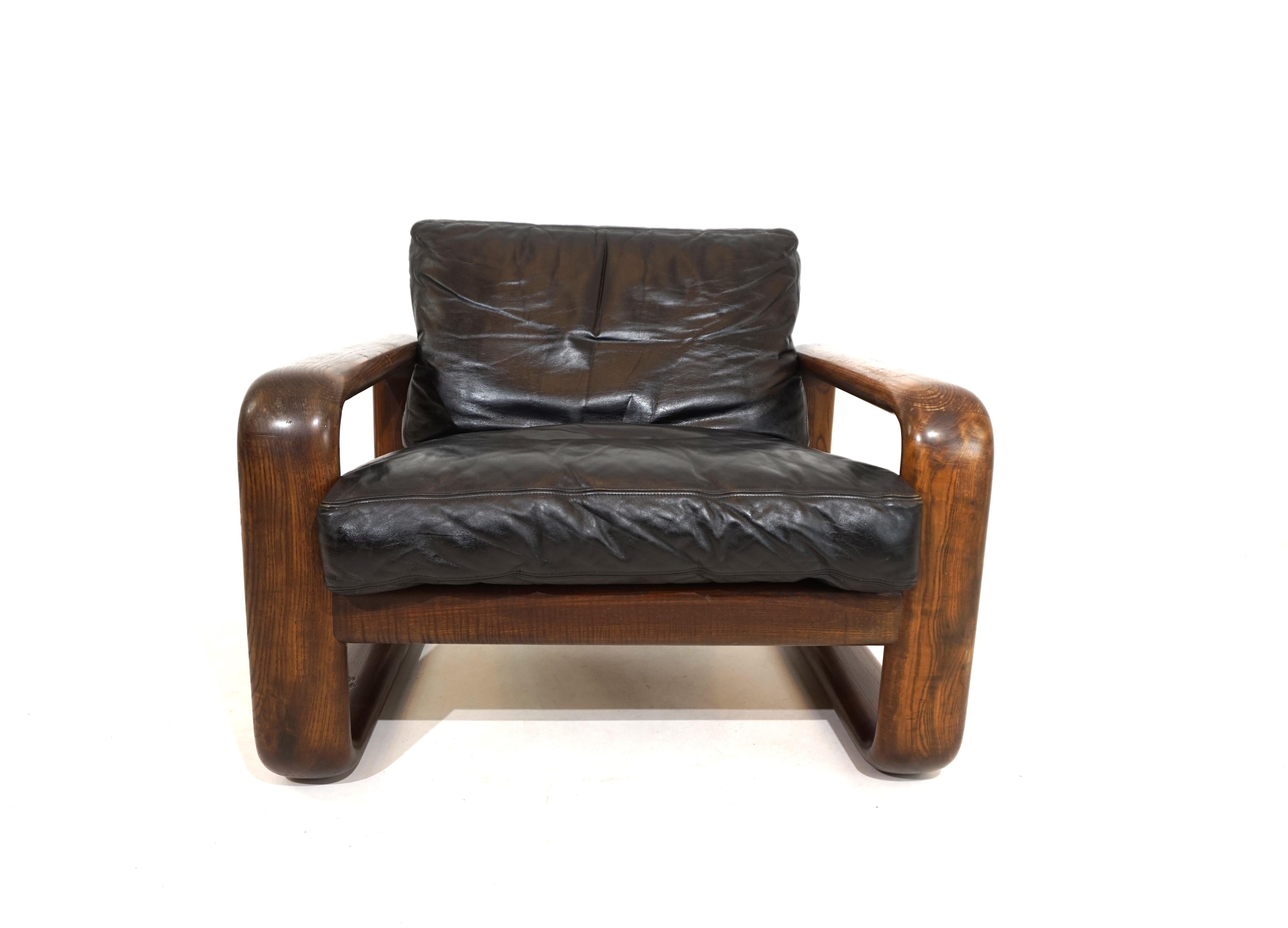 German Rosenthal Hombre leather armchair by Burkhard Vogtherr
