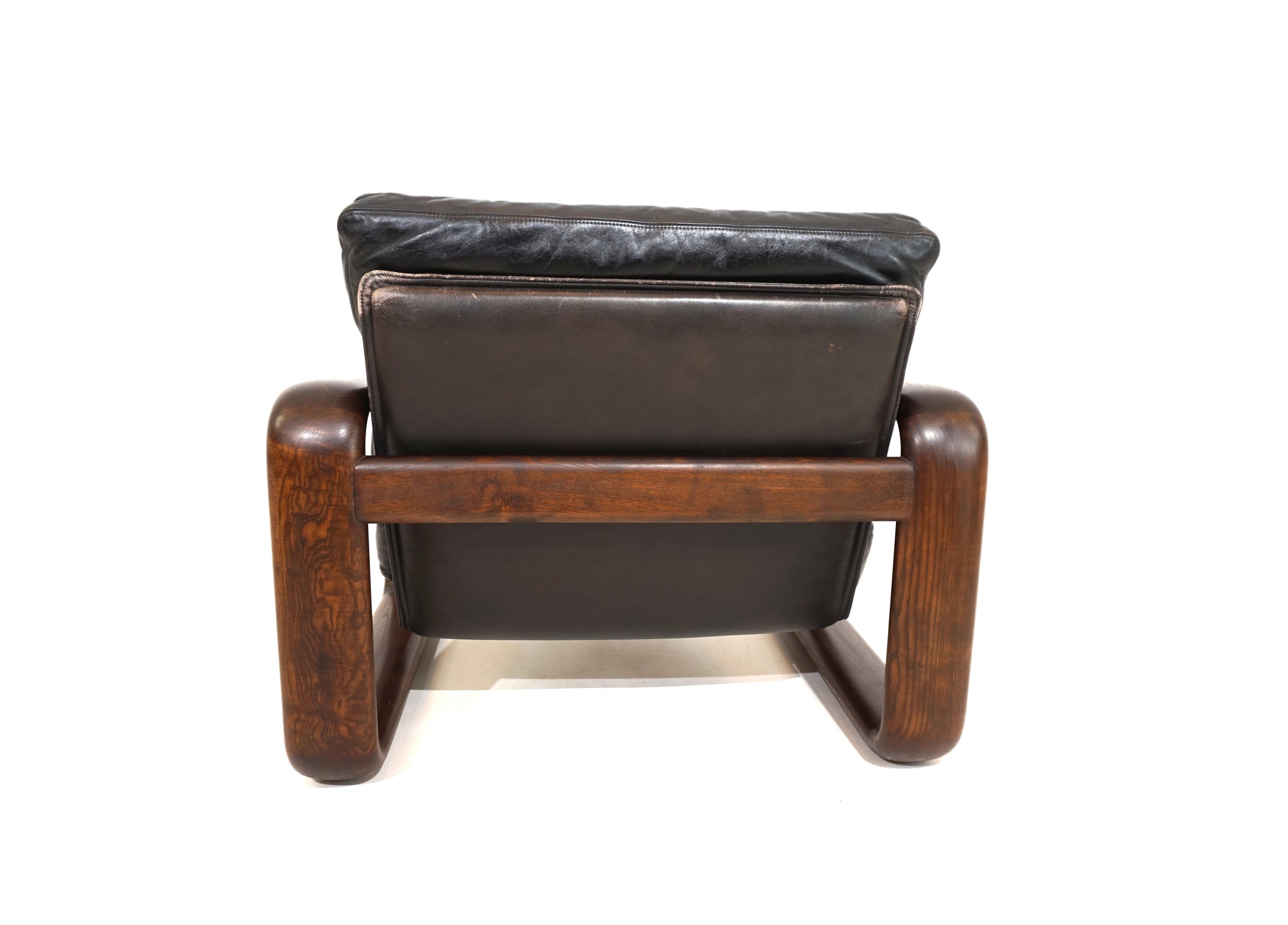 Rosenthal Hombre leather armchair by Burkhard Vogtherr In Good Condition In Ludwigslust, DE