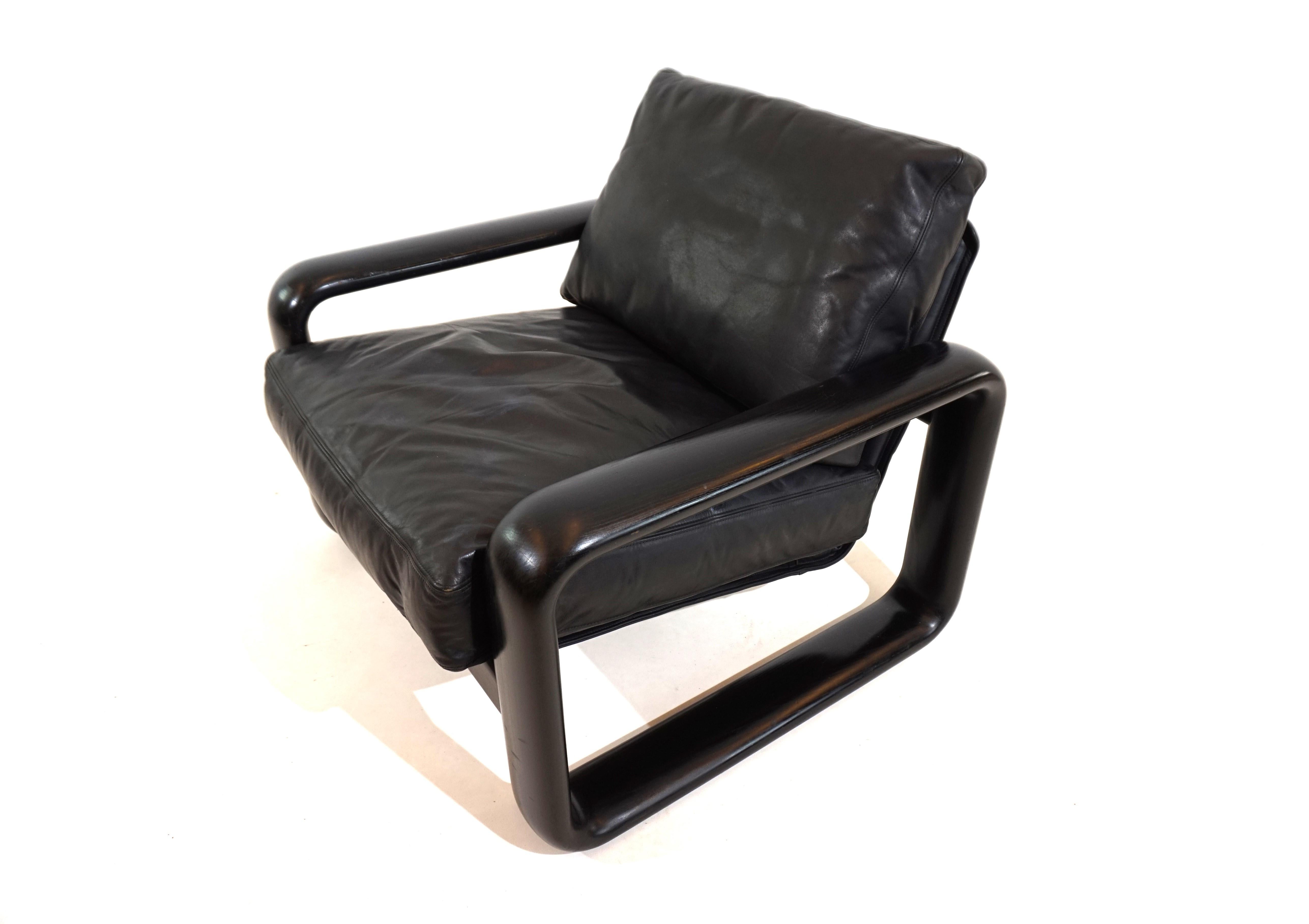 Rosenthal Hombre leather armchair by Burkhard Vogtherr In Good Condition For Sale In Ludwigslust, DE