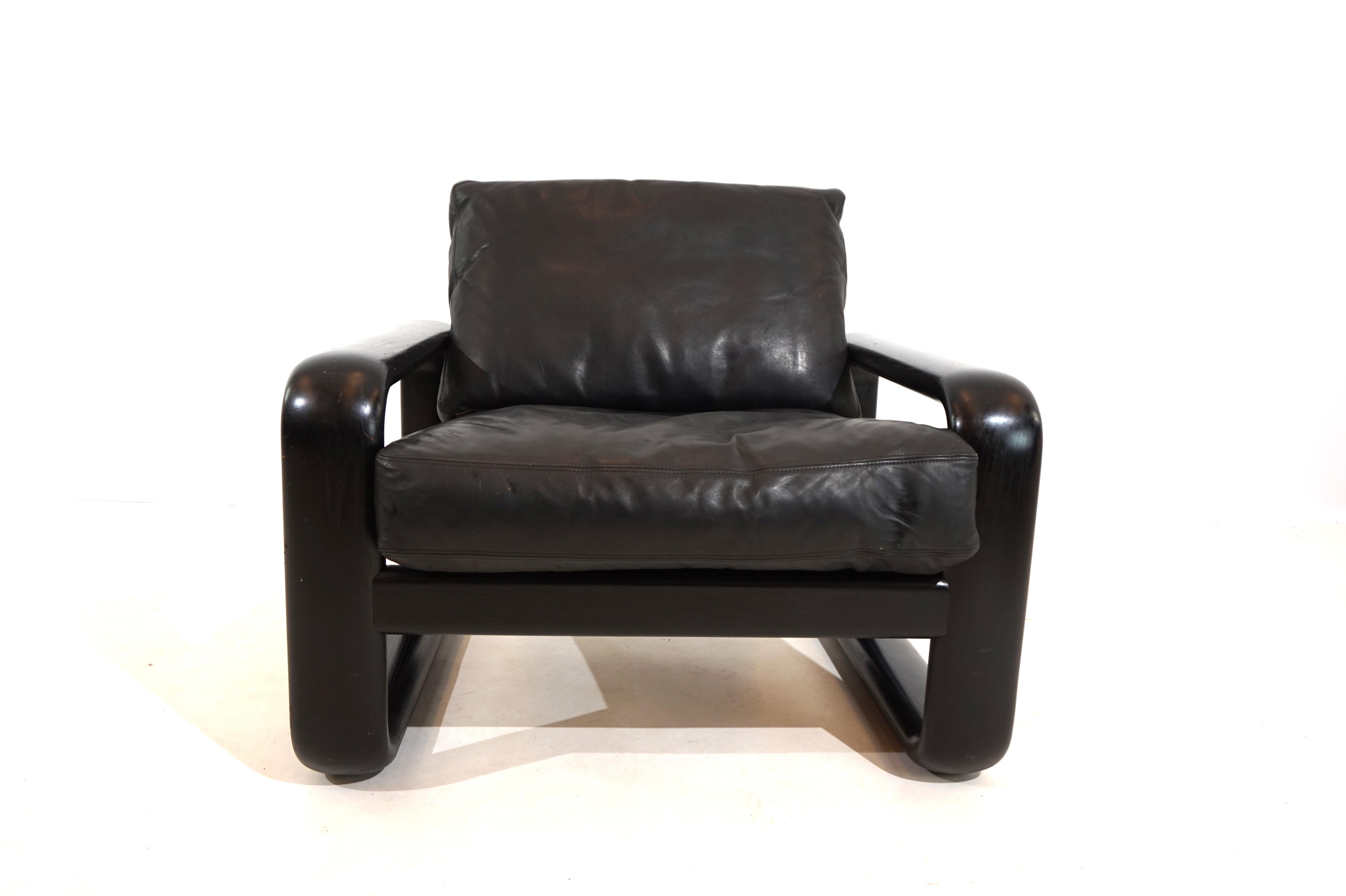 Late 20th Century Rosenthal Hombre leather armchair by Burkhard Vogtherr For Sale
