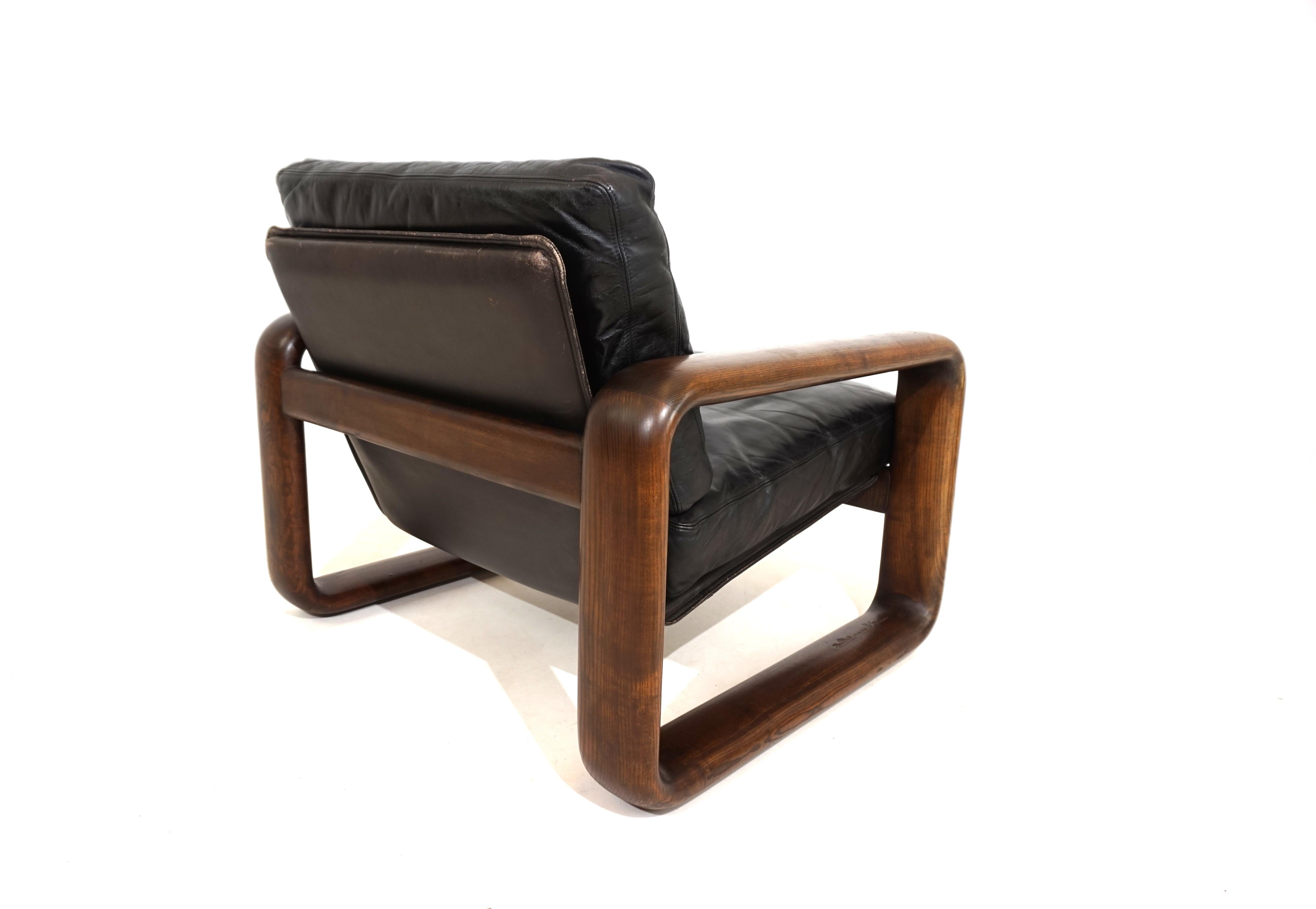 Leather Rosenthal Hombre leather armchair by Burkhard Vogtherr