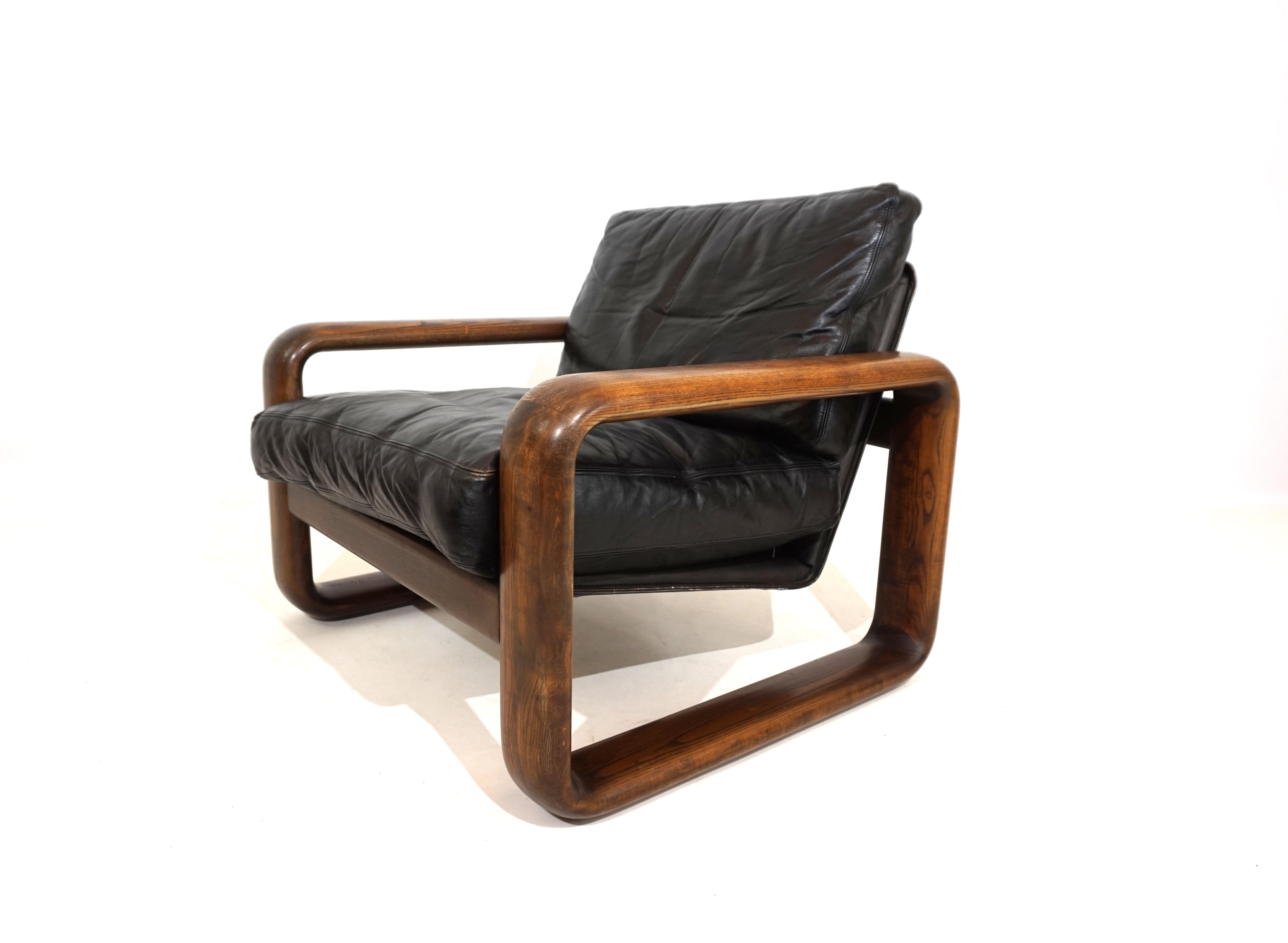 Rosenthal Hombre leather armchair by Burkhard Vogtherr 1