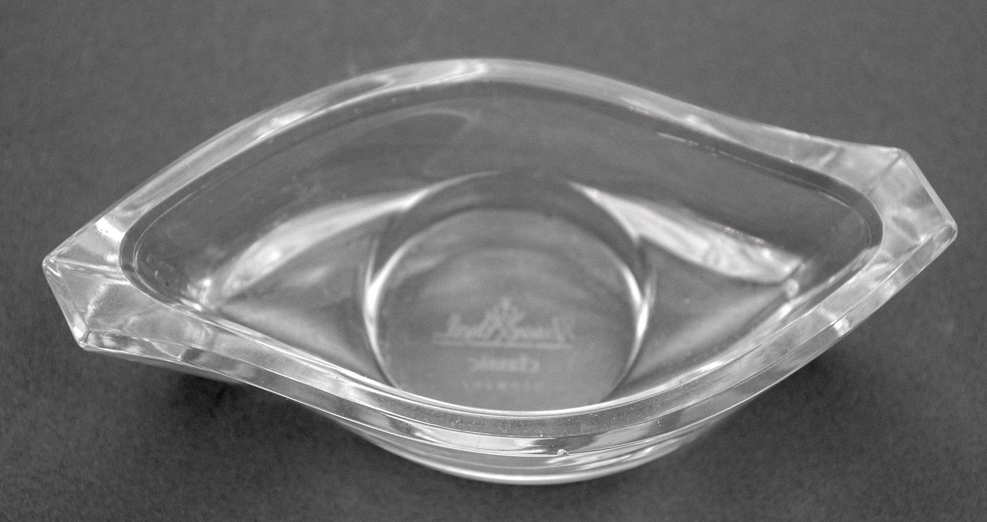 Allemand Rosenthal Horizon Crystal Lead Glass Candle Holder Catchall Vide Poche 1980 en vente