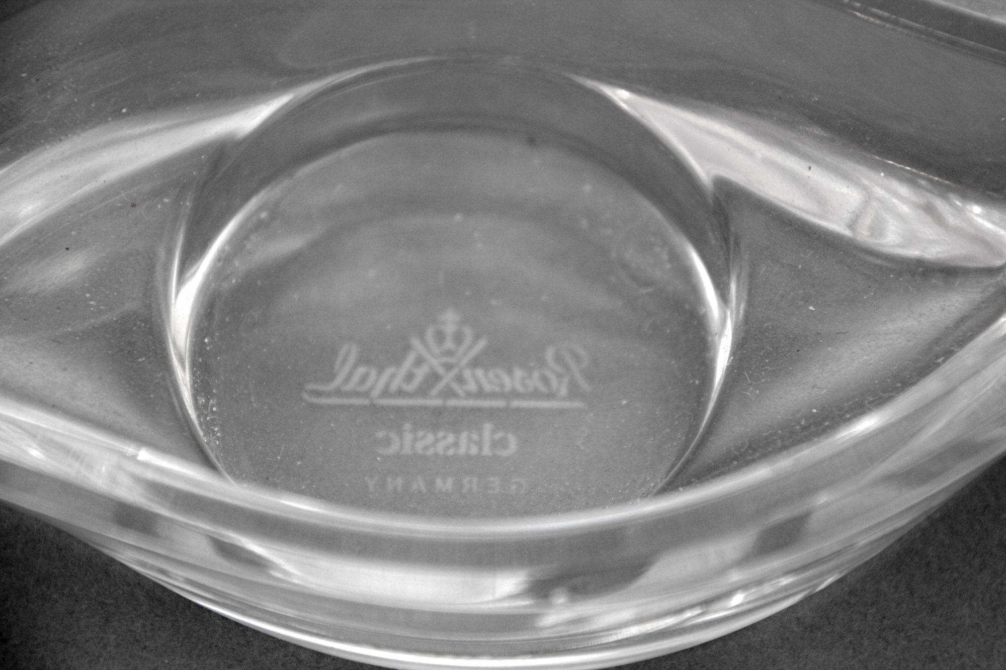 Fait main Rosenthal Horizon Crystal Lead Glass Candle Holder Catchall Vide Poche 1980 en vente