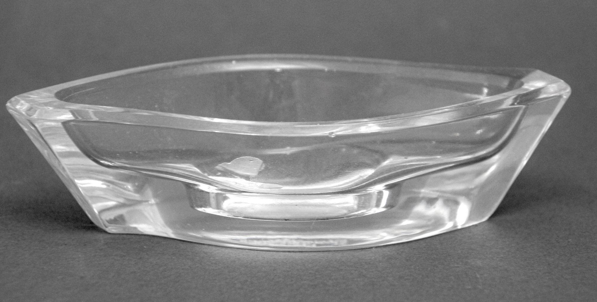 Rosenthal Horizon Crystal Lead Glass Candle Holder Catchall Vide Poche 1980 Bon état - En vente à North Hollywood, CA