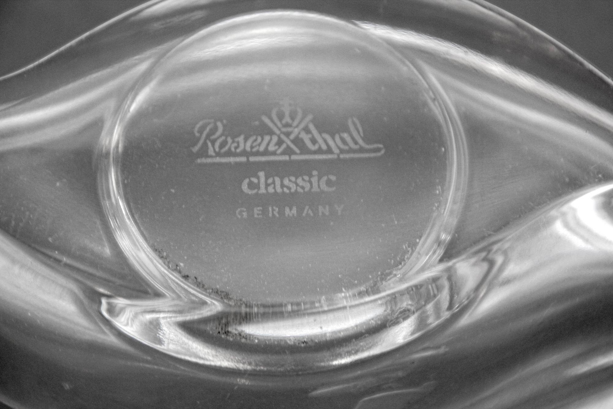 Rosenthal Horizon Crystal Lead Glass Candle Holder Catchall Vide Poche 1980 en vente 2