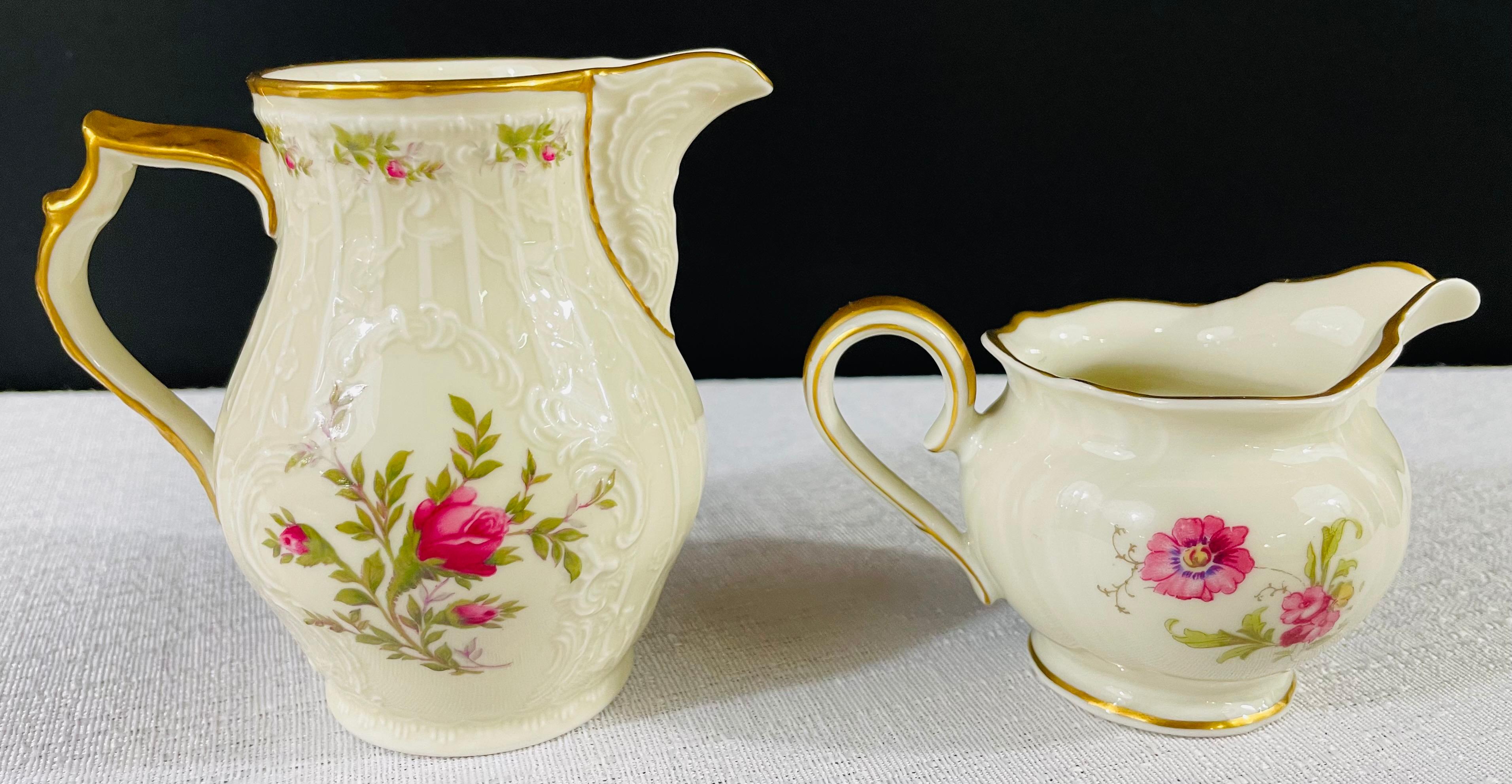 Rosenthal Kronach Viktoria German Porcelain Floral Design Coffee Set, 27 Pieces  For Sale 4