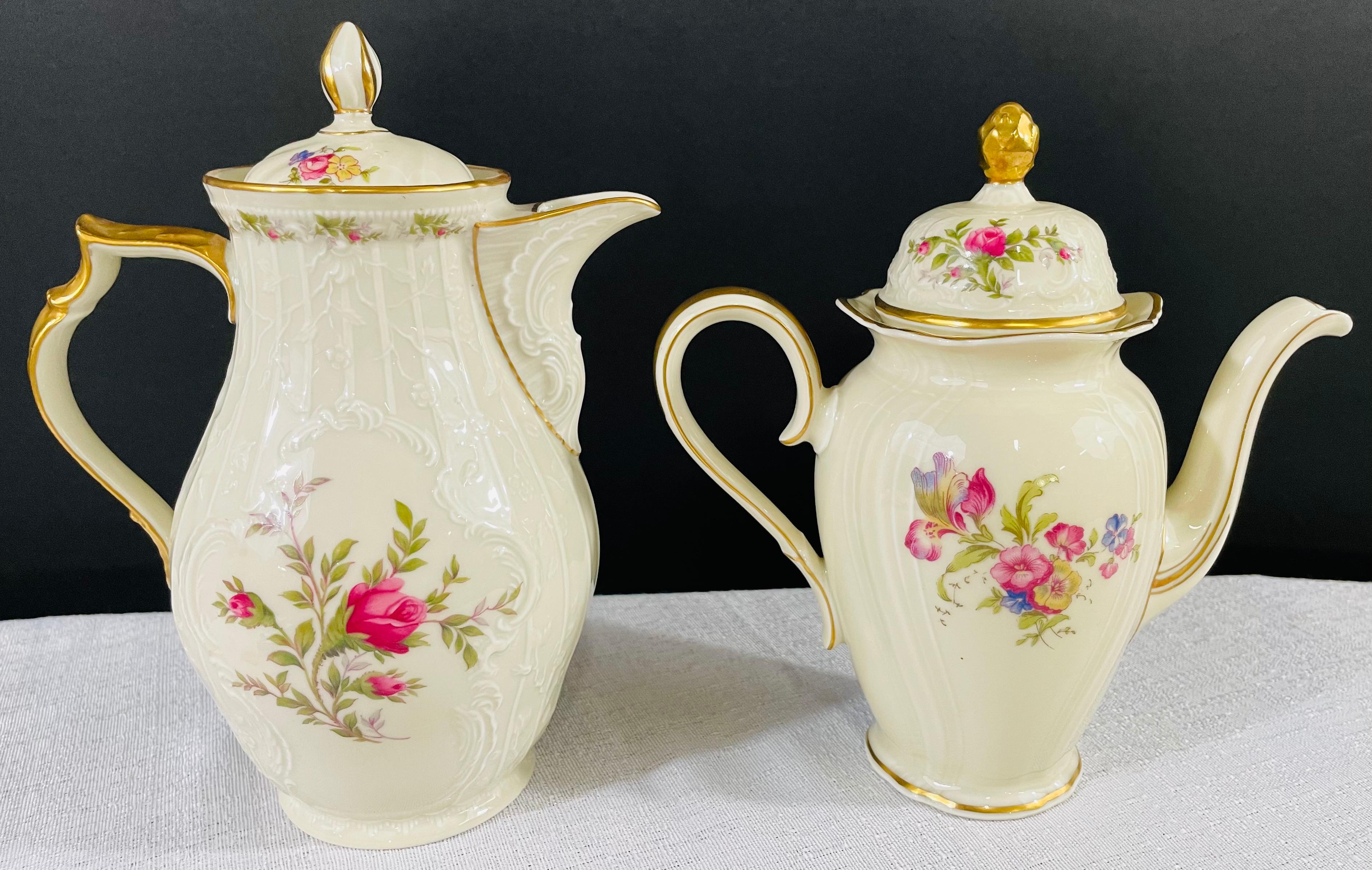 Rosenthal Kronach Viktoria German Porcelain Floral Design Coffee Set, 27 Pieces  For Sale 11