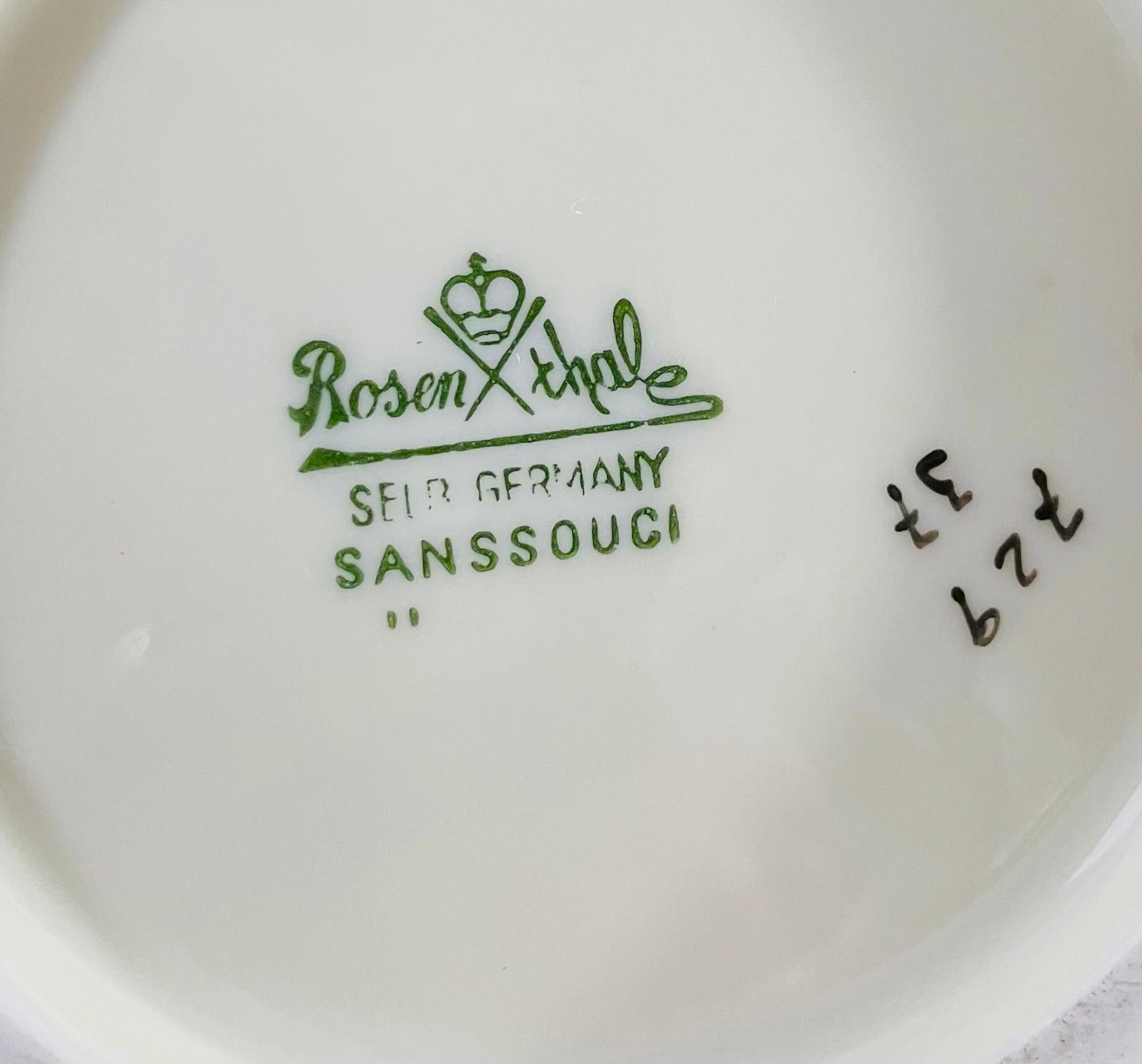 Rosenthal Kronach Viktoria German Porcelain Floral Design Coffee Set, 27 Pieces  For Sale 12