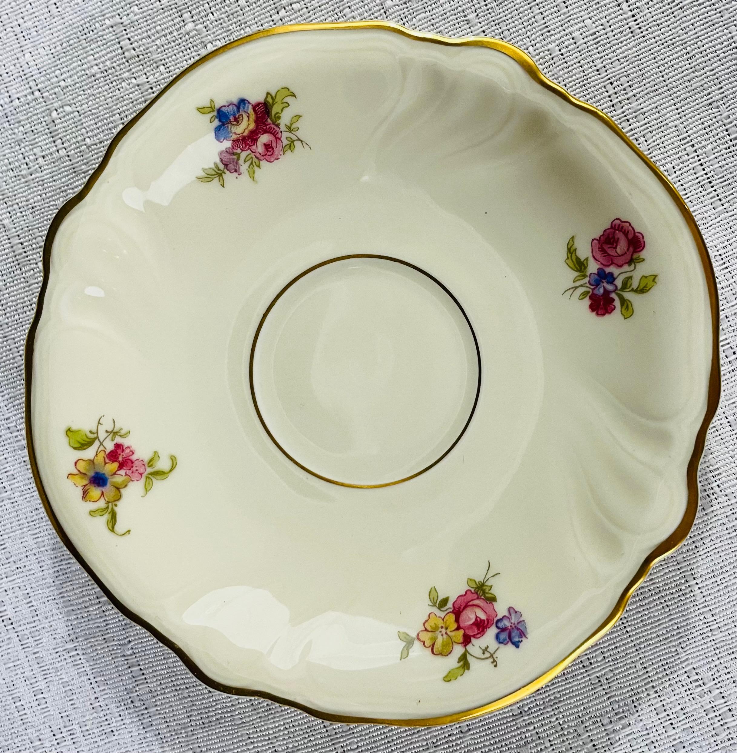 Victorian Rosenthal Kronach Viktoria German Porcelain Floral Design Coffee Set, 27 Pieces  For Sale