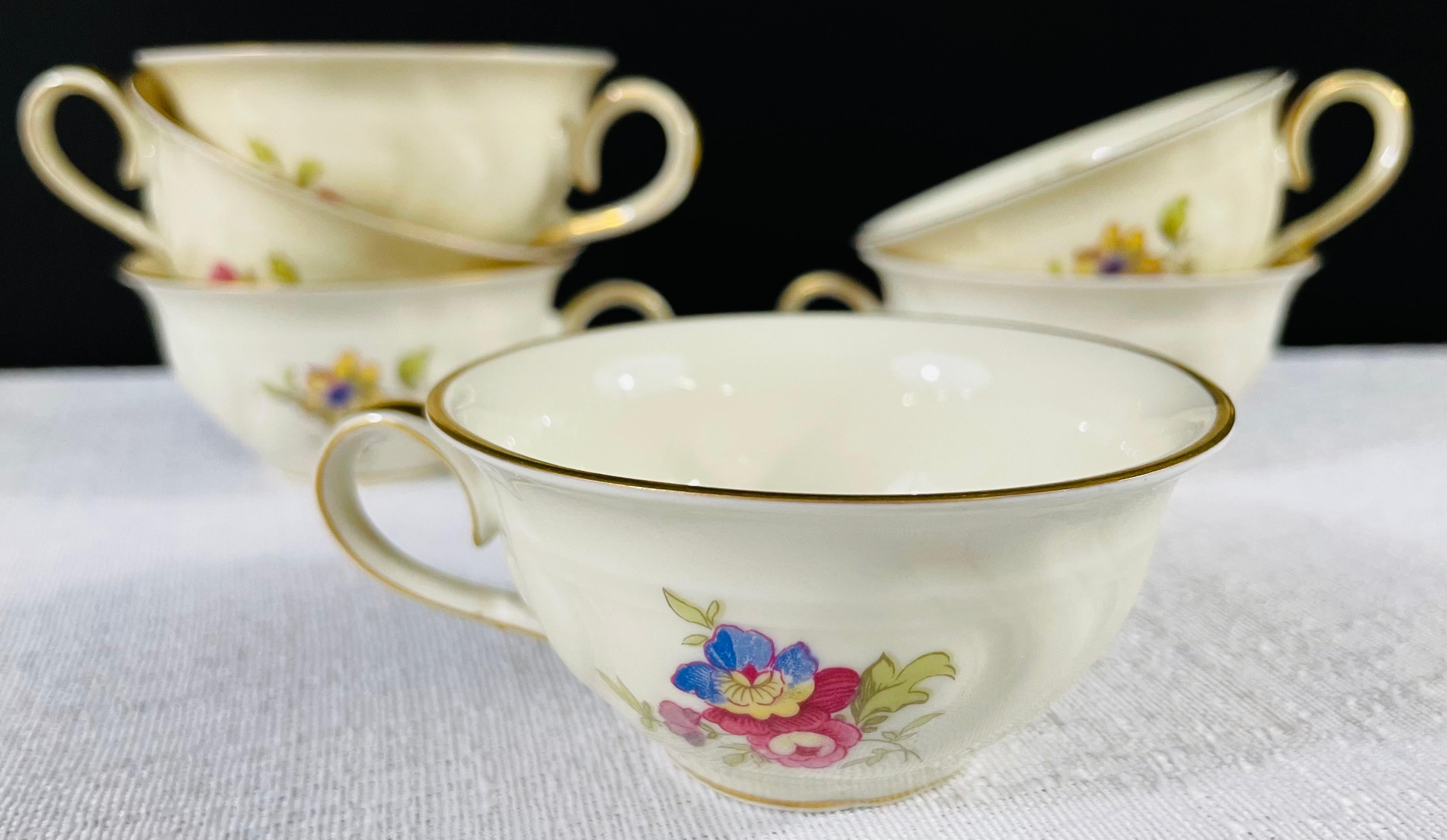 20th Century Rosenthal Kronach Viktoria German Porcelain Floral Design Coffee Set, 27 Pieces  For Sale