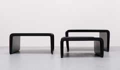 Rosenthal Large Black Fiberglass nesting tables  1970s Germany