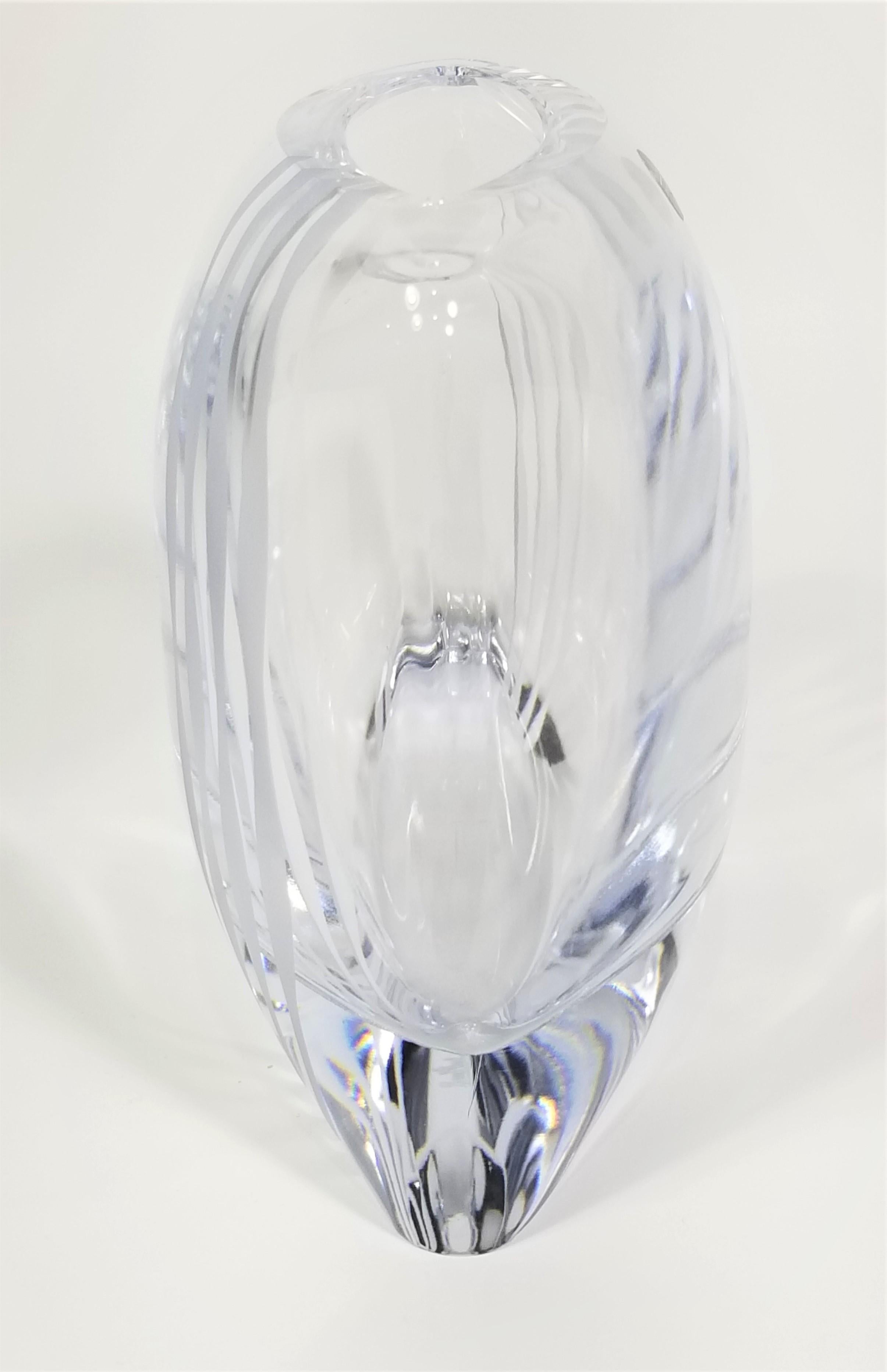 German Rosenthal Lead Crystal Vase Mid Century Unused
