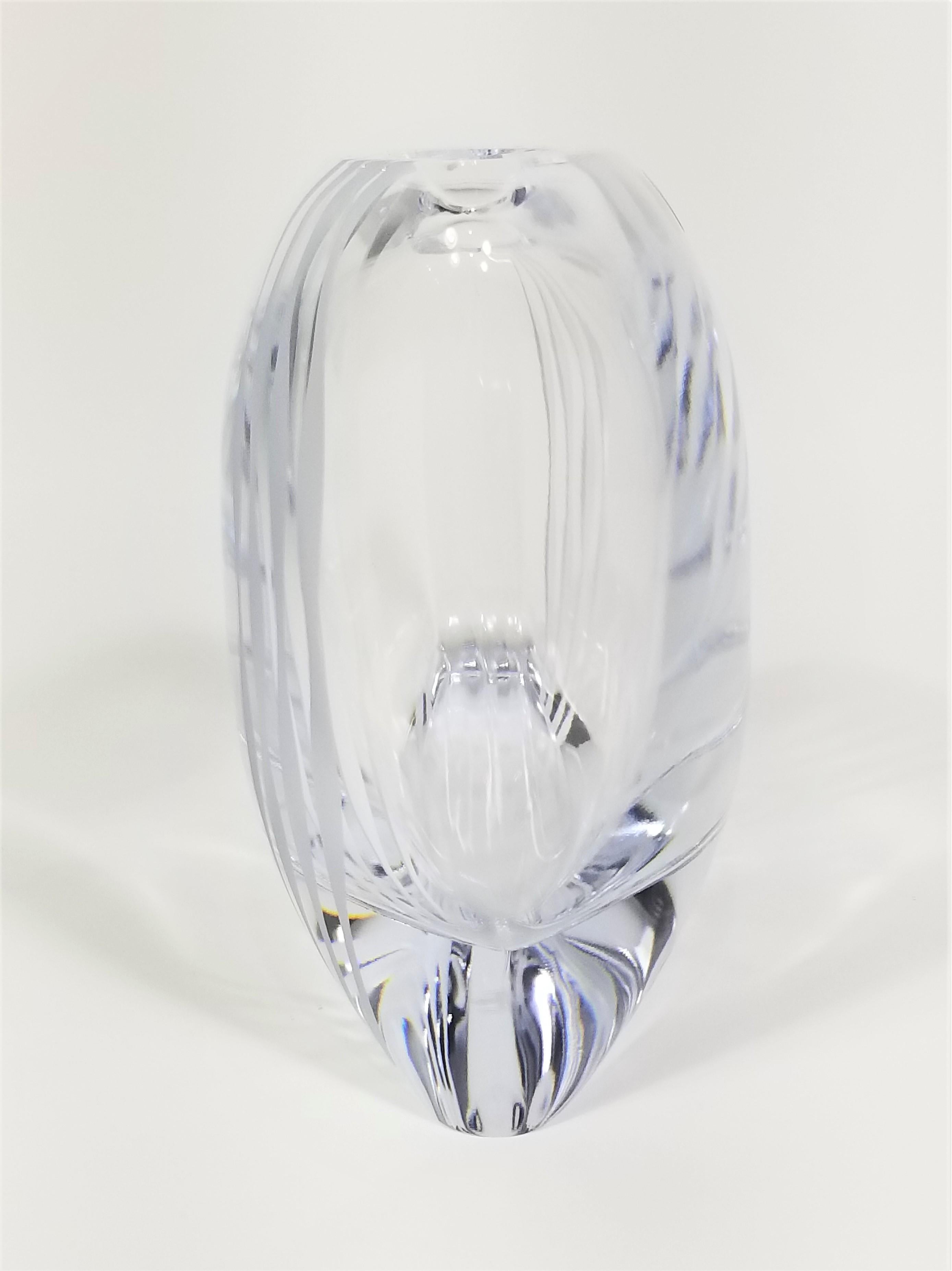 Rosenthal Lead Crystal Vase Mid Century Unused In Excellent Condition In New York, NY