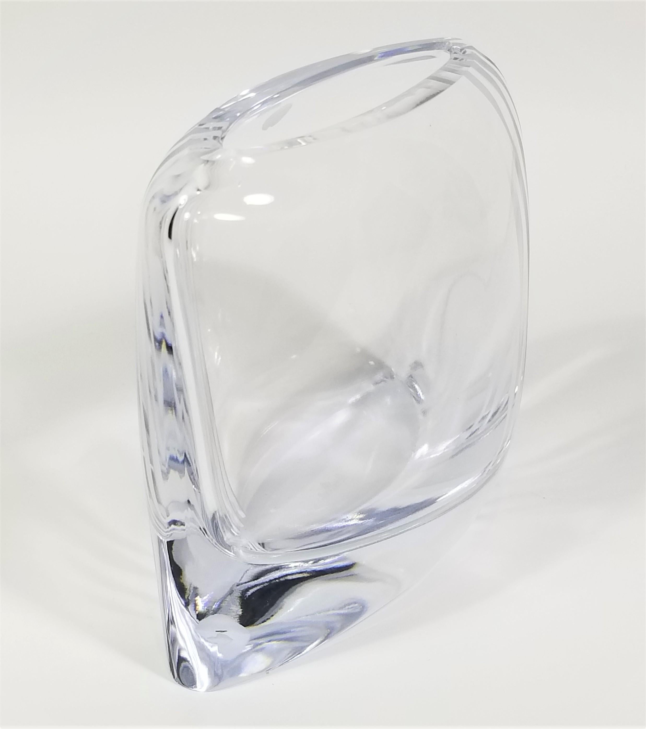 20th Century Rosenthal Lead Crystal Vase Mid Century Unused