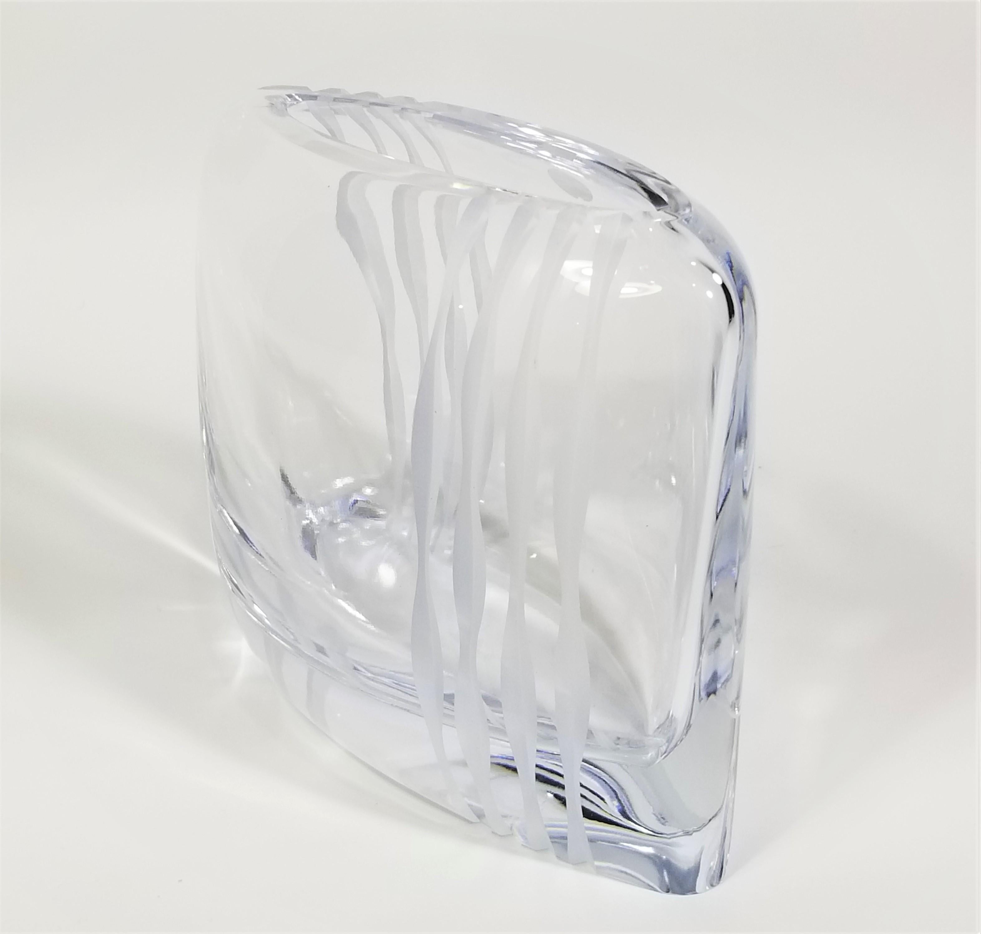 Rosenthal Lead Crystal Vase Mid Century Unused 1