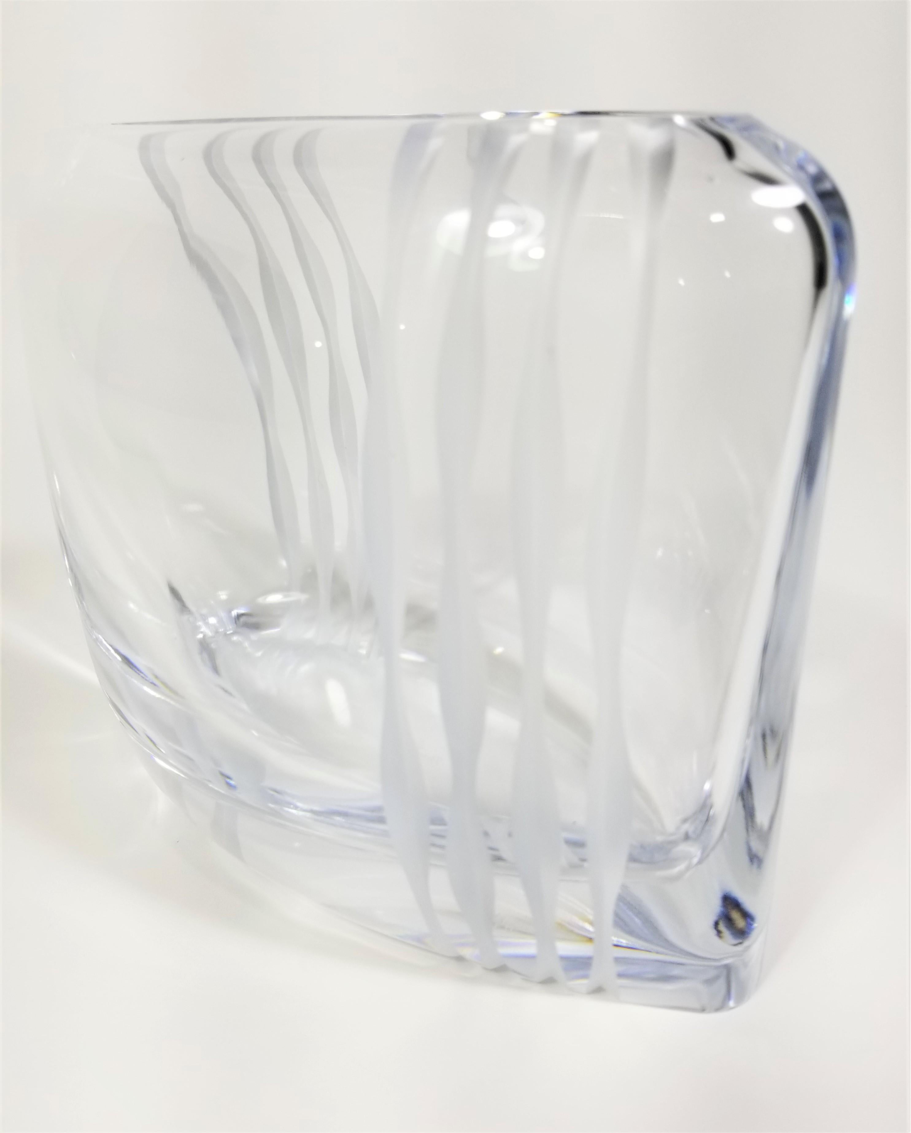 Rosenthal Lead Crystal Vase Mid Century Unused 2