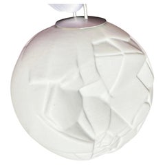 Rosenthal Line Phases Porcelain White Ball Ornament by Dror Benshetrit, Germany.