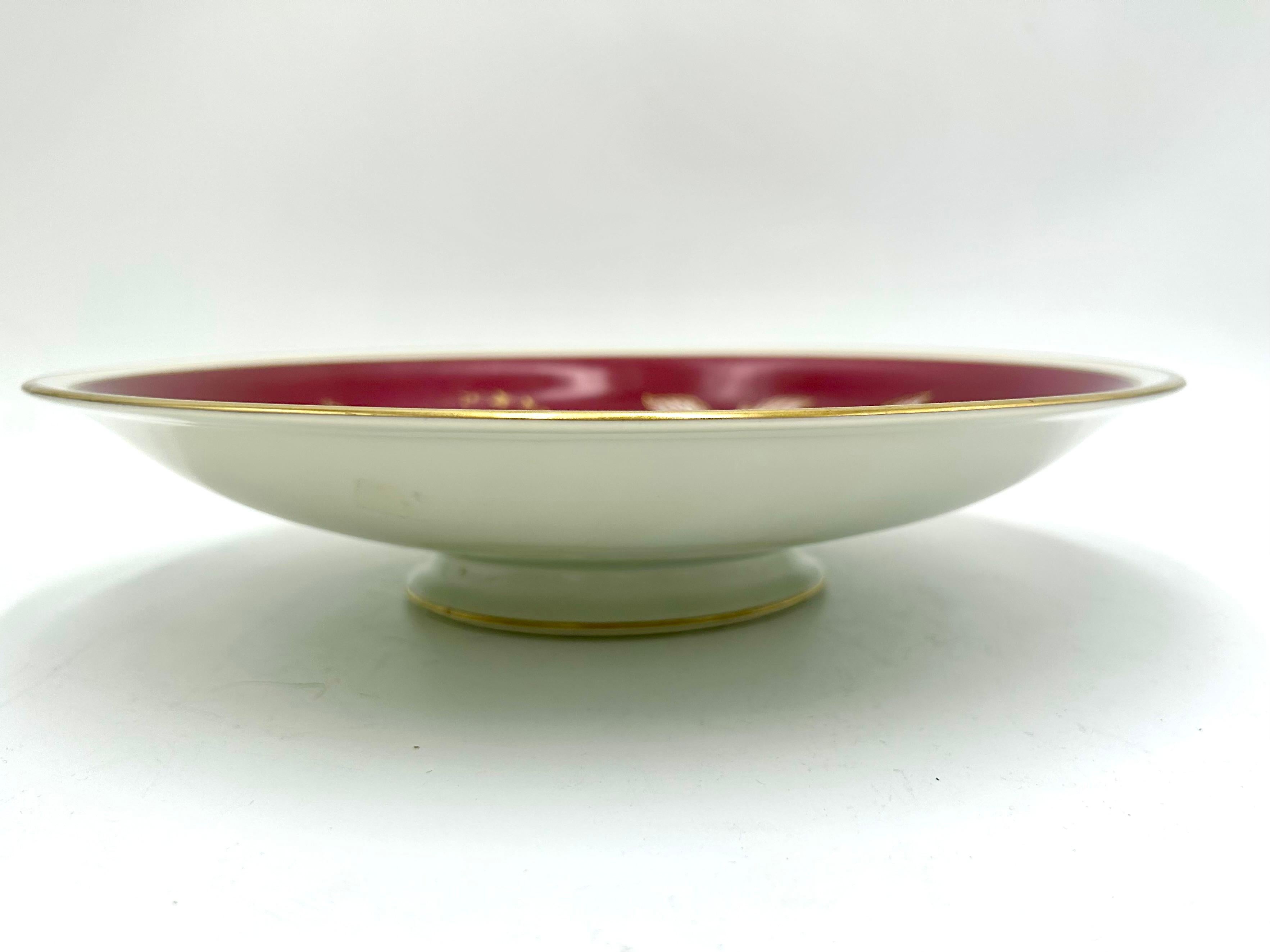 Rosenthal Maroon Porcelain Platter, 1949 7