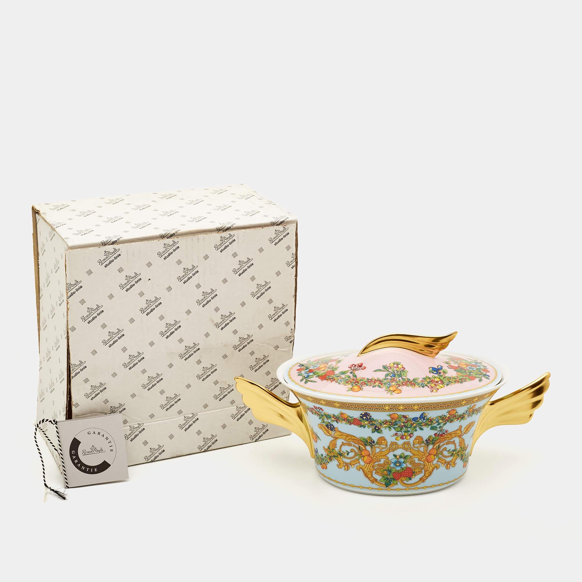 Women's or Men's Rosenthal Meets Versace Ikarus Le jardin de Versace Covered Vegetable Bowl
