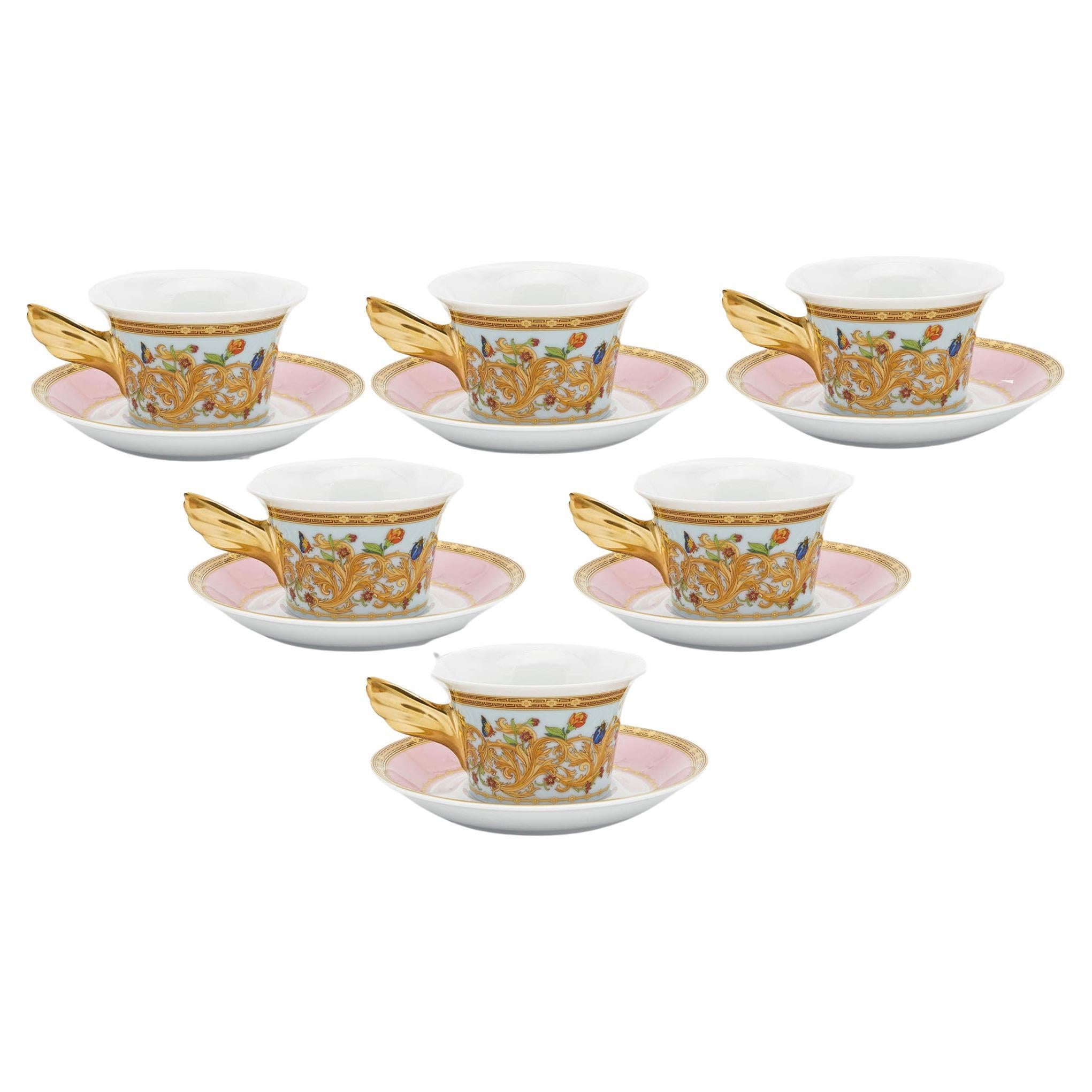 Rosenthal Meets Versace Le jardin de Versace Tea Cup with Saucer Set of 6