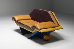 Rosenthal Memphis Club Chair, Post-Modern, Multicoloured Diamond Shaped, 1980's