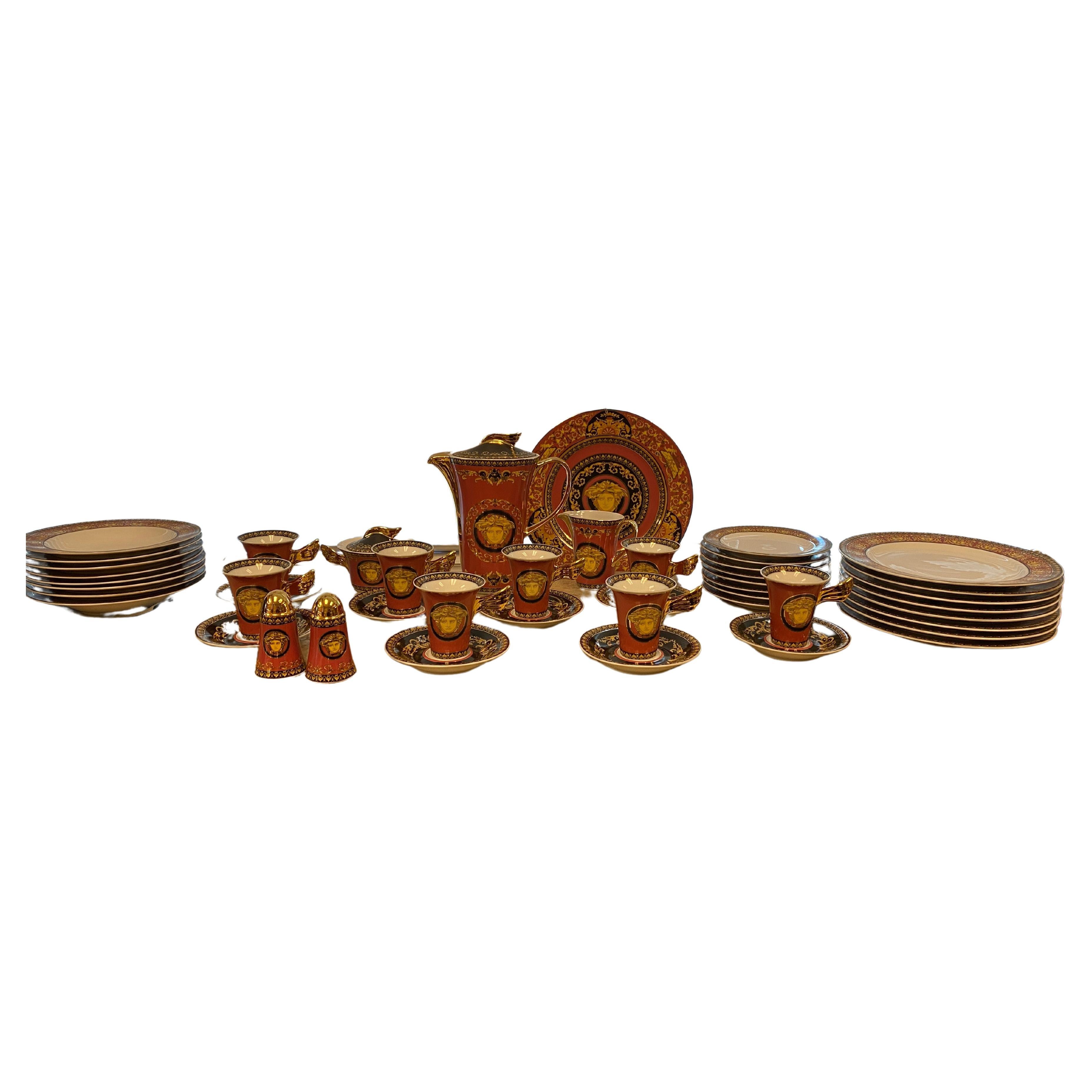 Rosenthal Metts Versace Red Dinnerware Set of 46 pieces