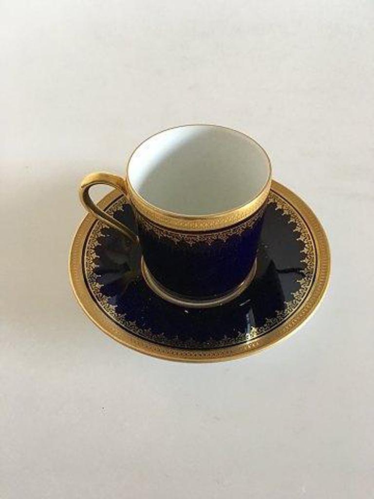 Rosenthal Mocca Cup in gold and blue. 

Measures 5cm high and 5cm in diameter.
 