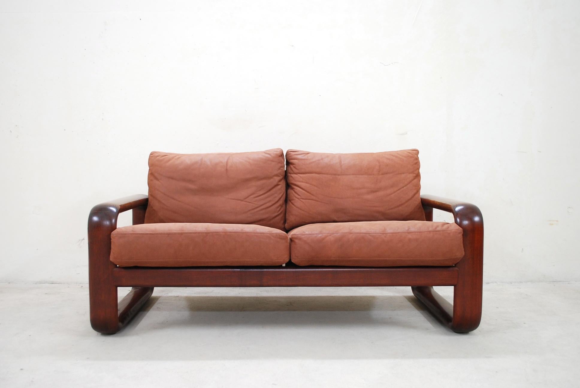 Rosenthal Model Hombre Living Suite Leather Sofa and Chair by Burkhart Vogtherr 5