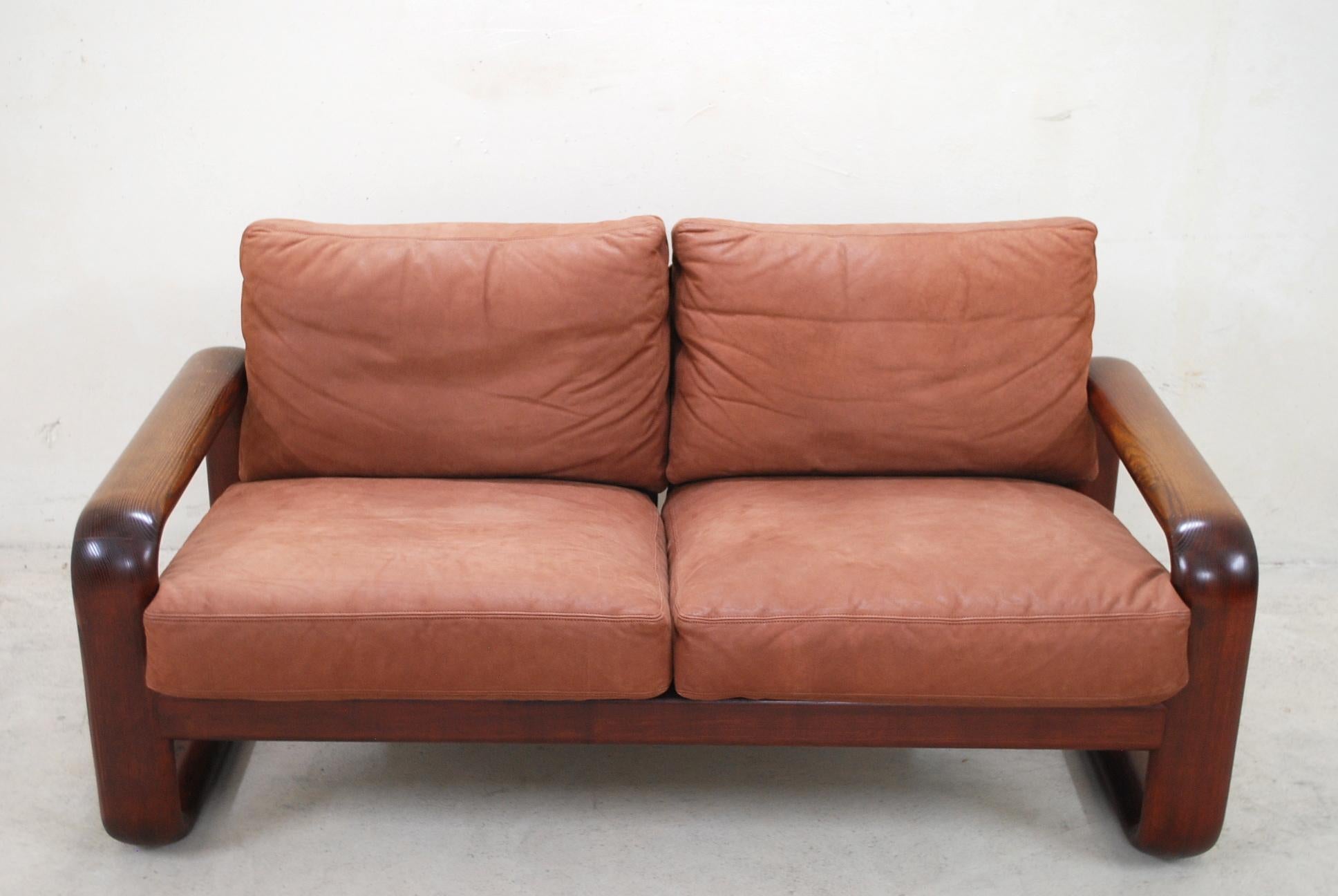 Rosenthal Model Hombre Living Suite Leather Sofa and Chair by Burkhart Vogtherr 6