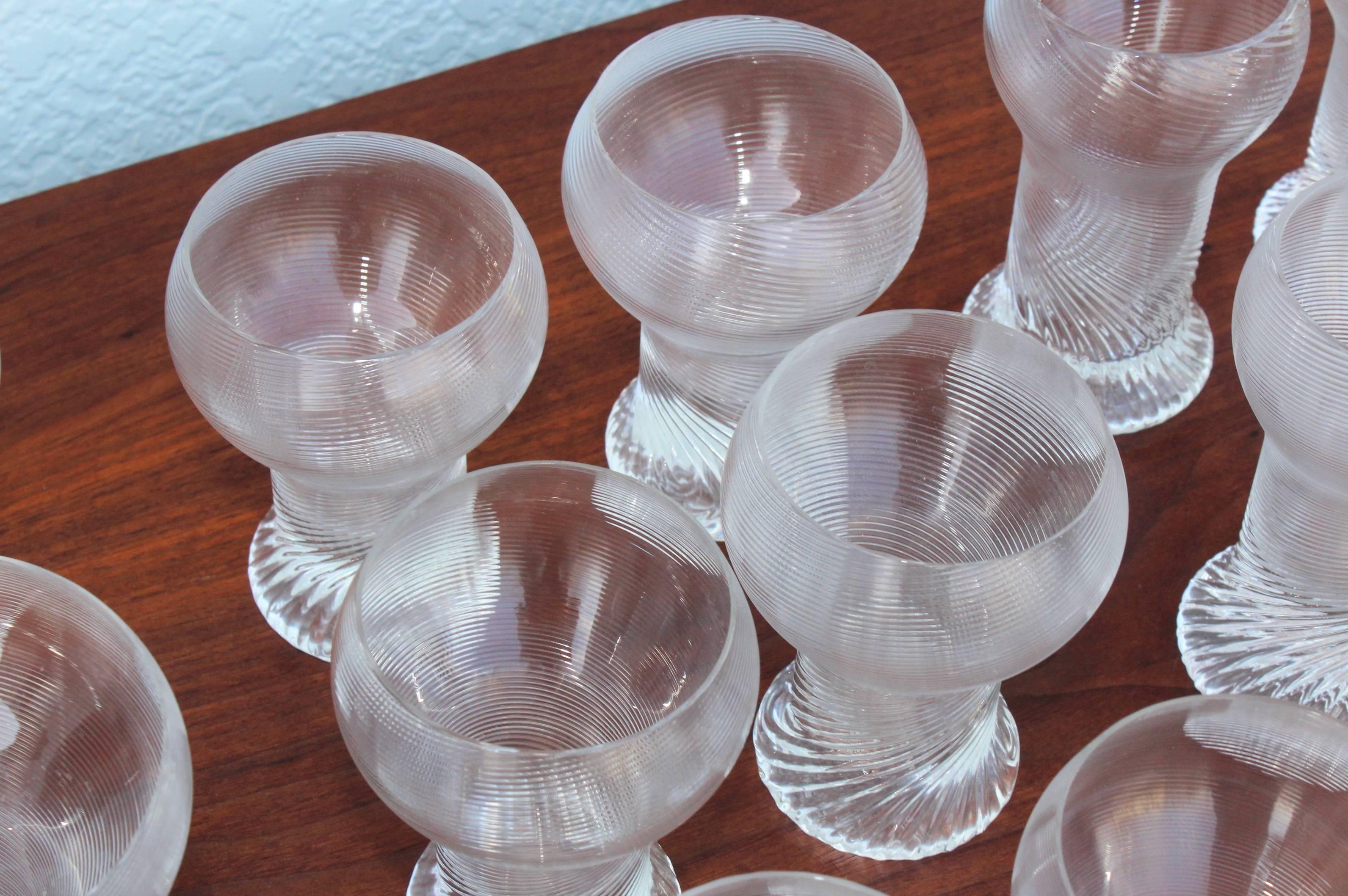 20th Century Rosenthal Modern Swirl Glasses For Sale