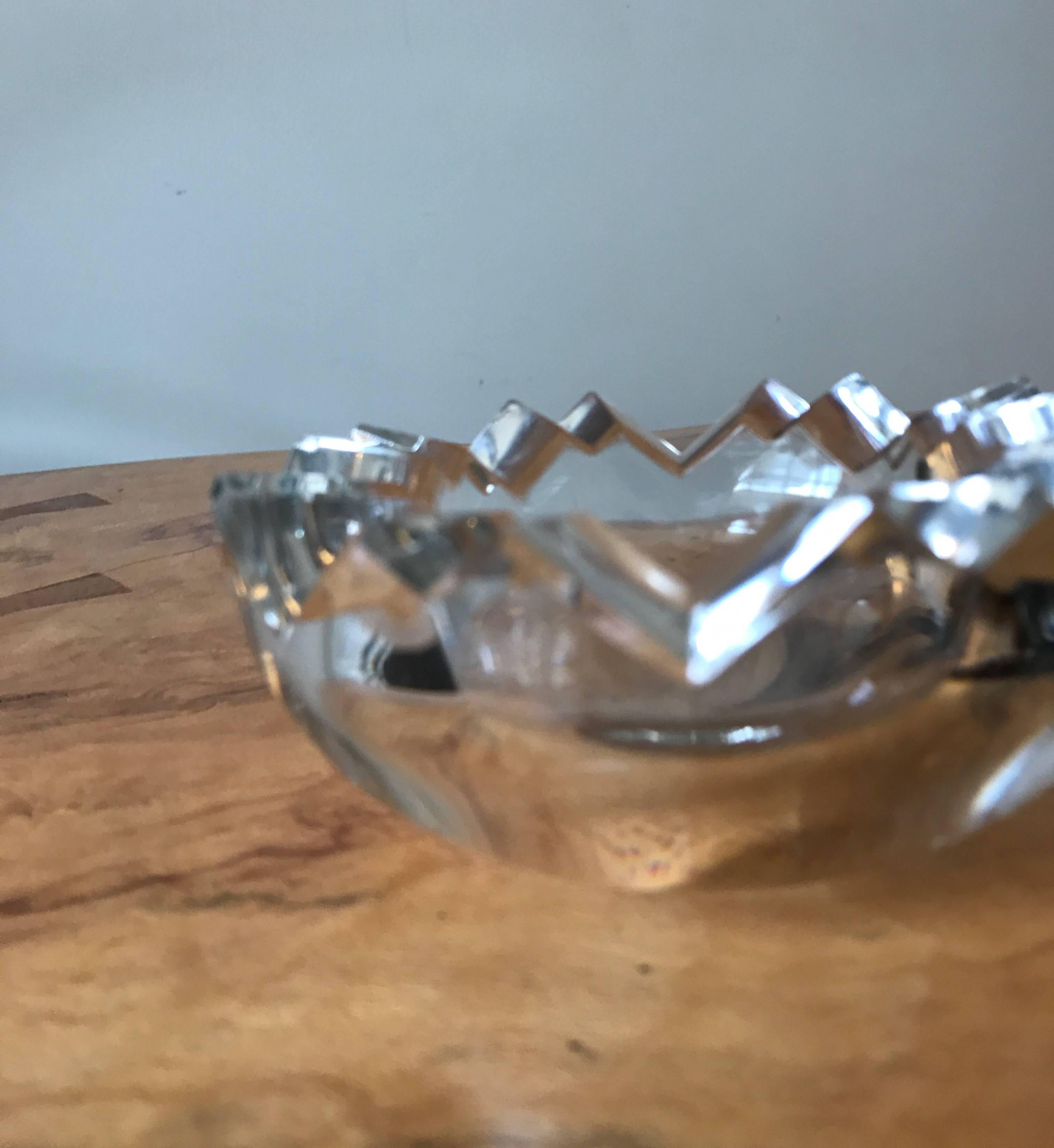 Rosenthal Modernist  Crystal Glass Vide-Poche Dish 4
