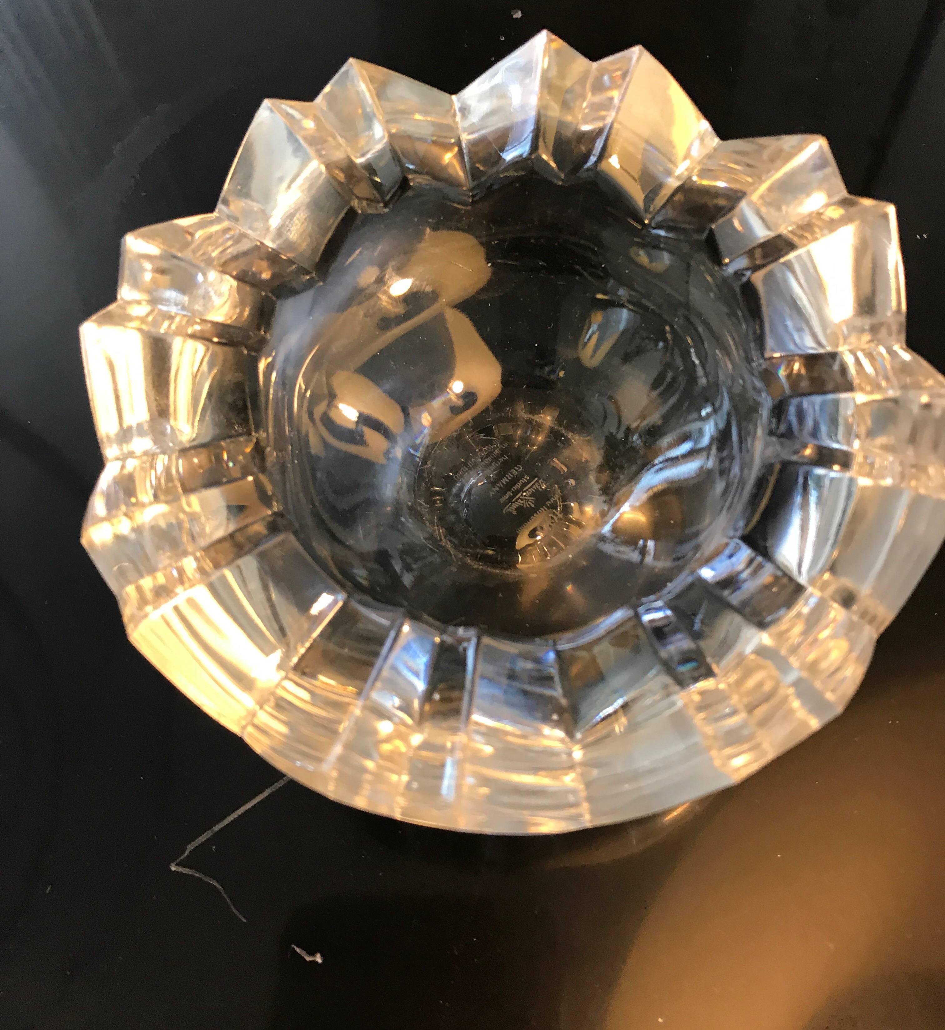 Mid-Century Modern Rosenthal Modernist  Crystal Glass Vide-Poche Dish