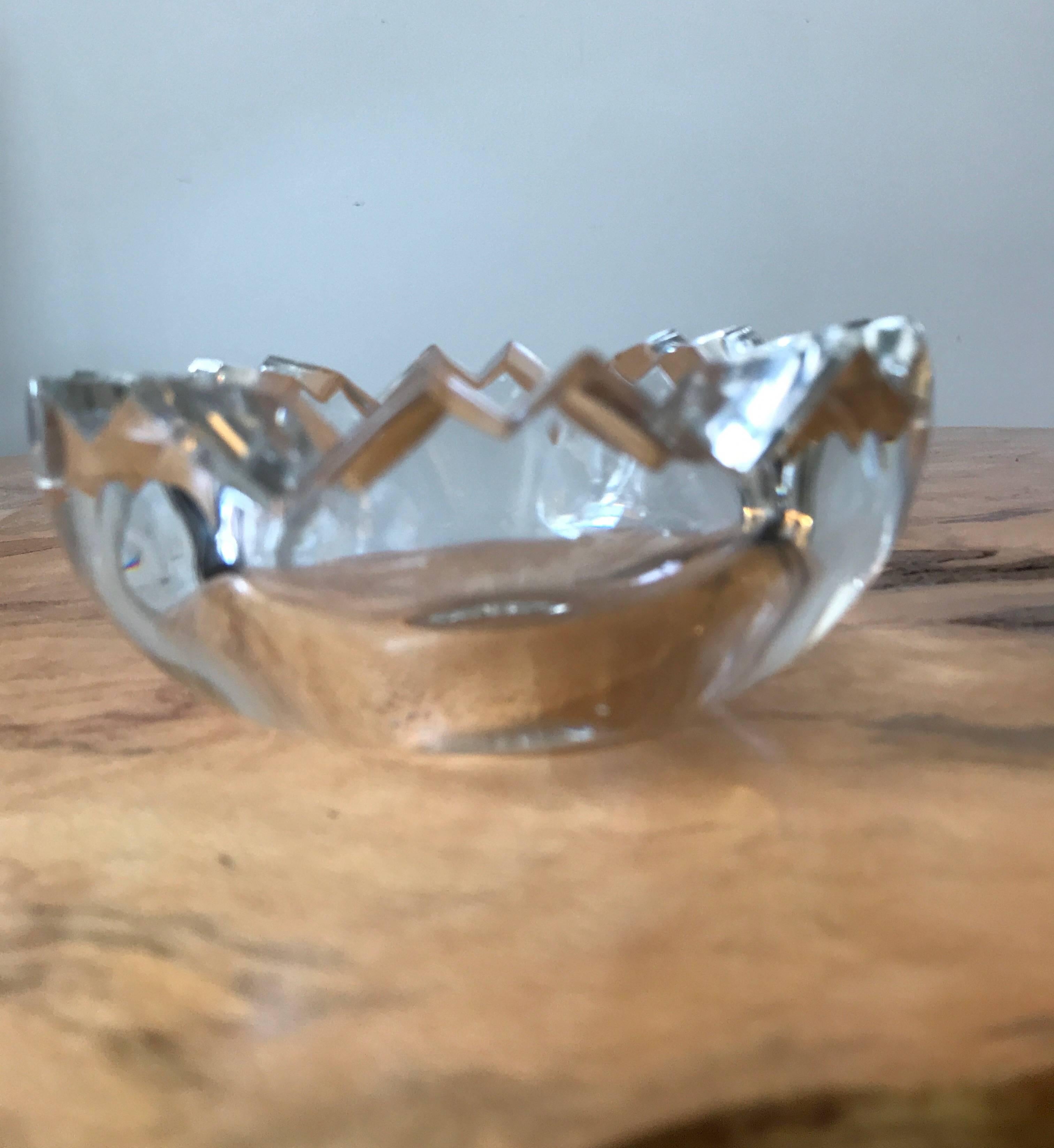 Rosenthal Modernist  Crystal Glass Vide-Poche Dish 3
