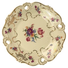 Rosenthal Plat en porcelaine Molière avec détails floraux et dorés