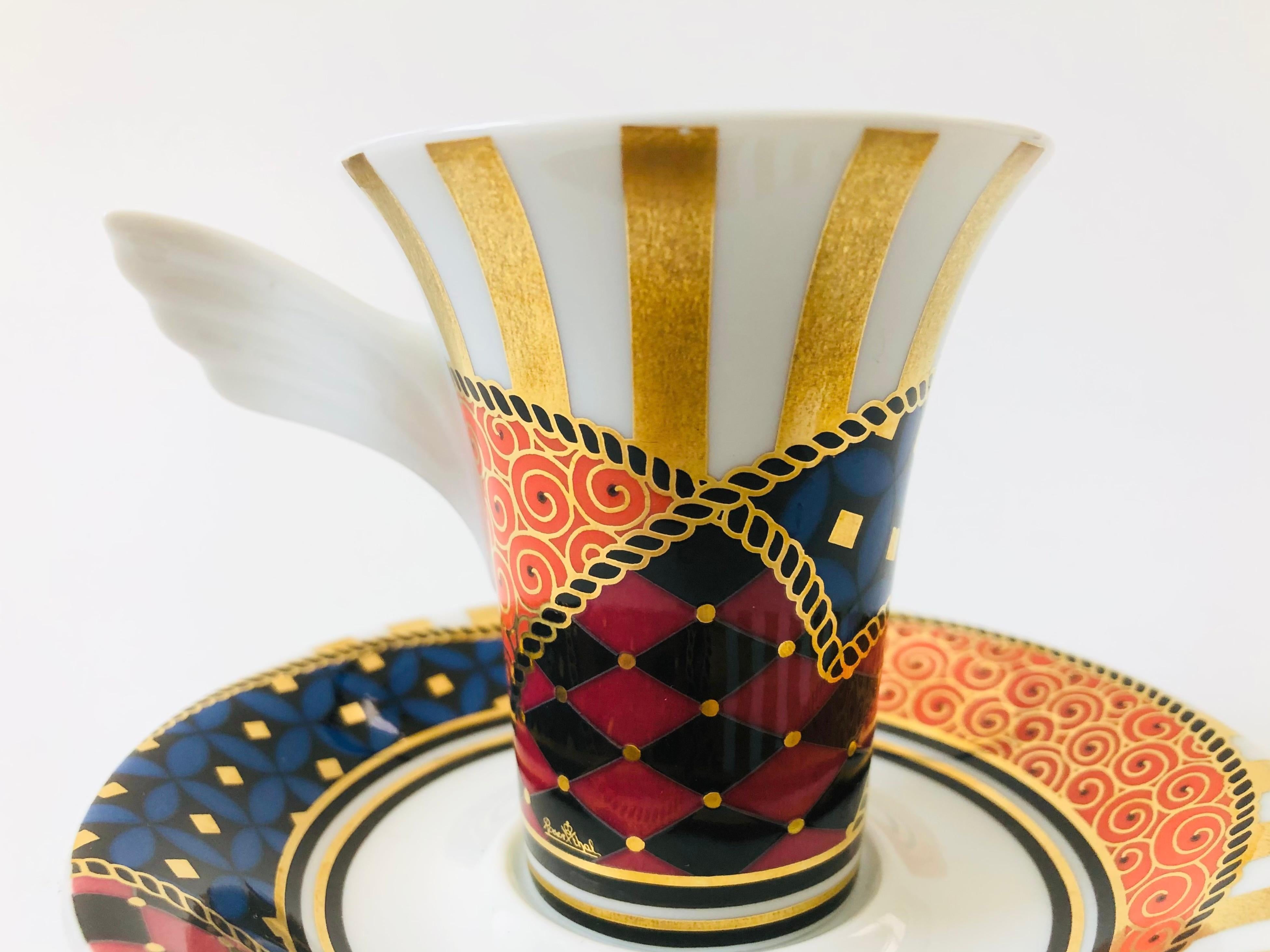 German Rosenthal Mythos Collectible Espresso Cup and Saucer Set NR 4 by Yang