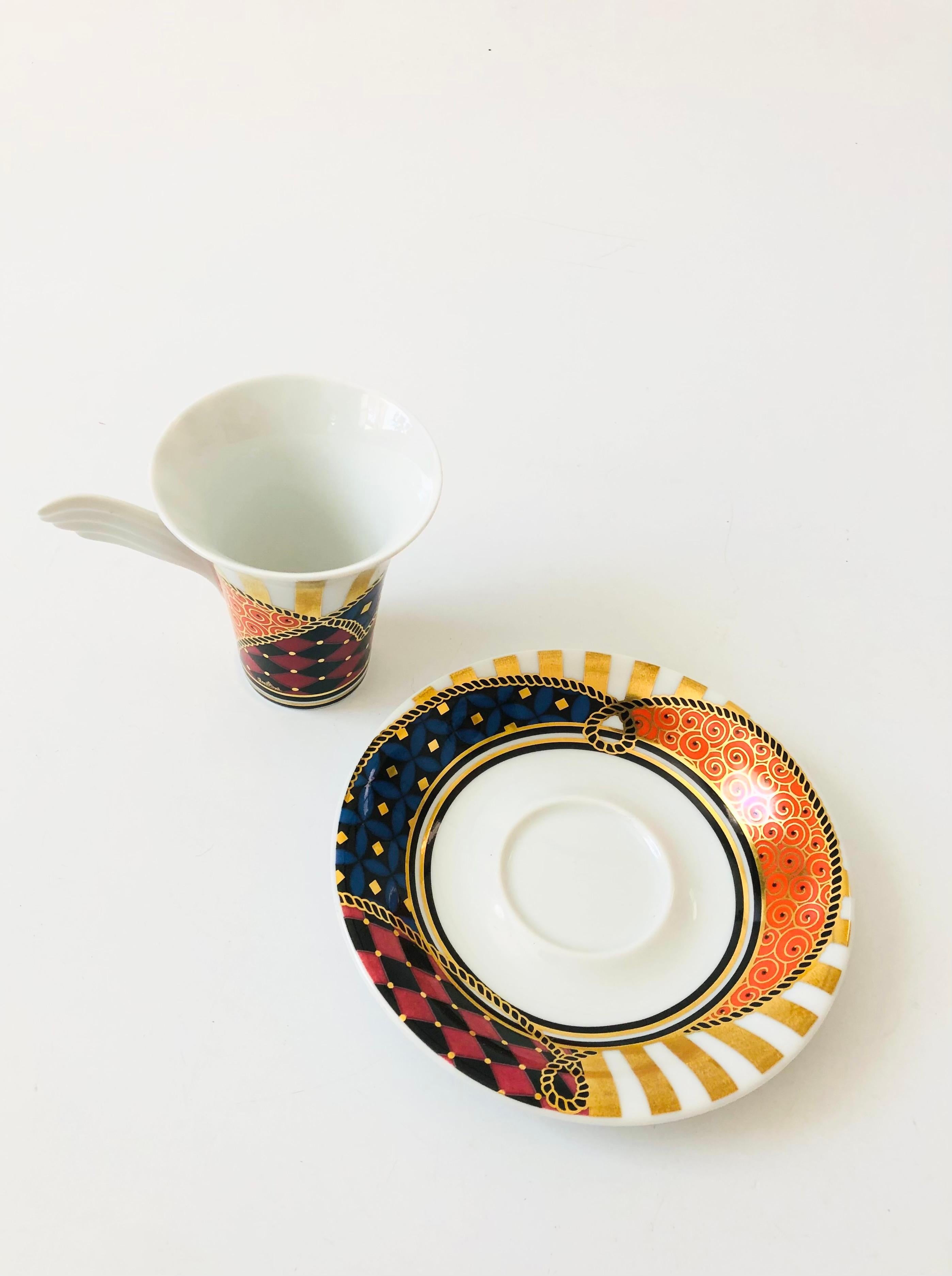 Rosenthal Mythos Collectible Espresso Cup and Saucer Set NR 4 by Yang In Good Condition For Sale In Vallejo, CA