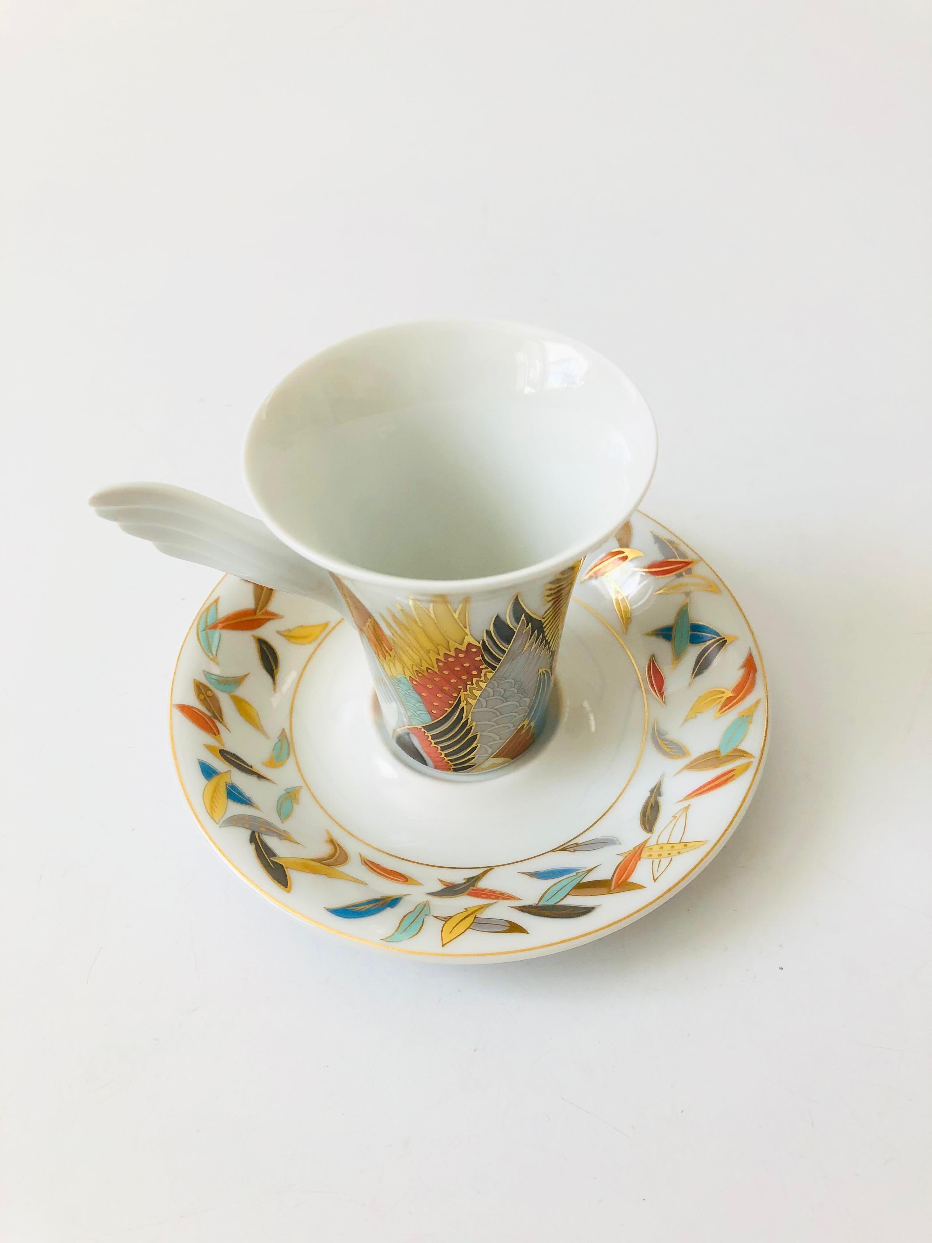 Rosenthal Mythos Collectible Espresso Cup and Saucer Set NR 6 by J Osborn Smith In Good Condition In Vallejo, CA