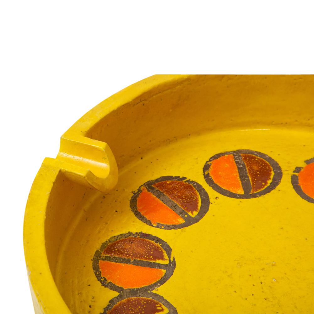 Rosenthal Netter Ashtray, Ceramic, Yellow and Orange, Discs, Signed 1