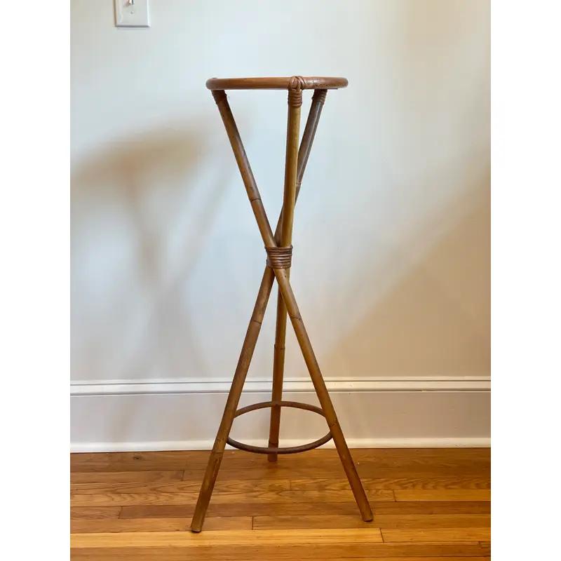 Mid-Century Modern Rosenthal Netter Pedestal en bambou, Plant Stand, Italie, années 1950 en vente