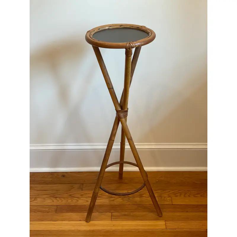 Bambou Rosenthal Netter Pedestal en bambou, Plant Stand, Italie, années 1950 en vente